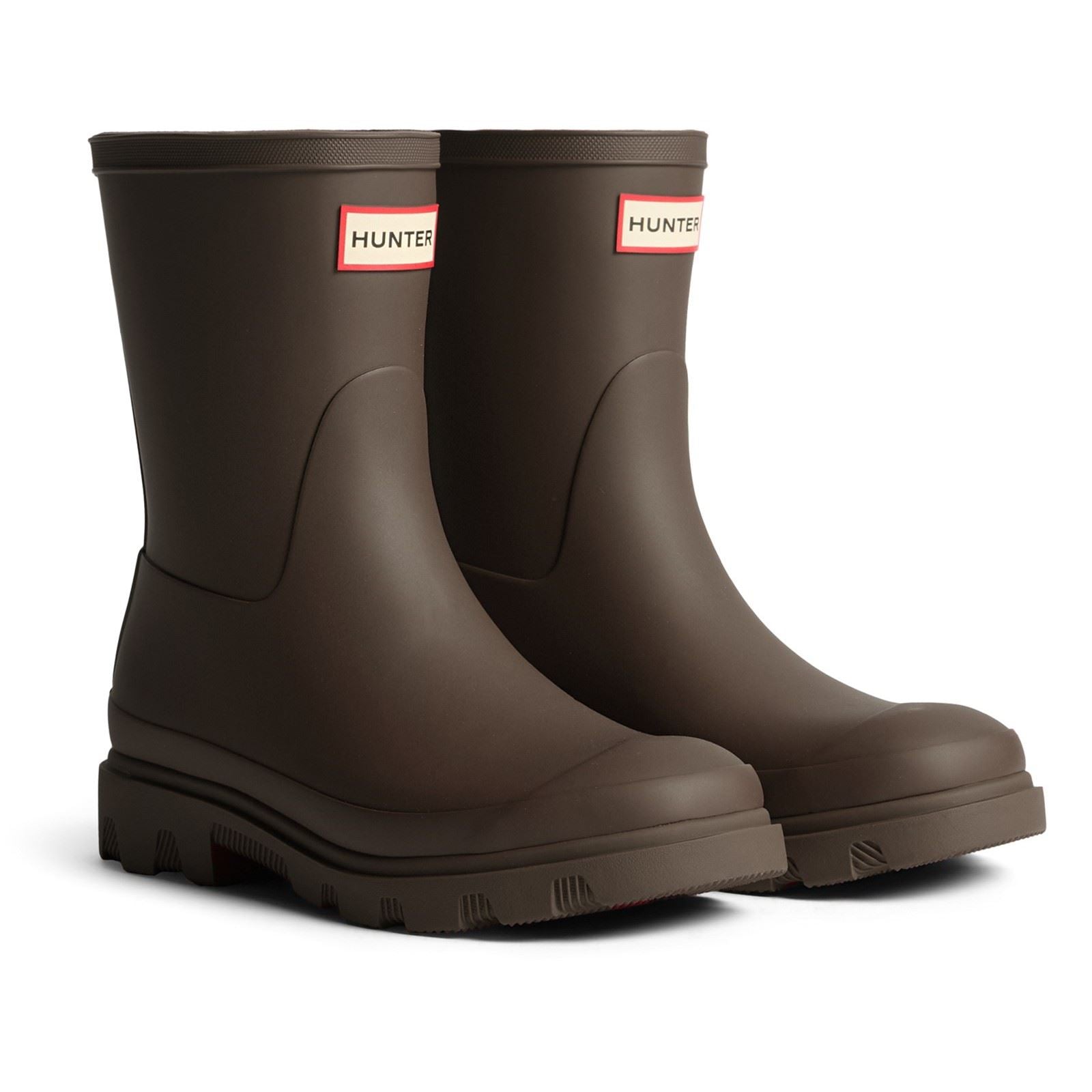 Hunter Downpour Short Boot Bottes En Caoutchouc Pour Femmes Couleur Chocolat Marron