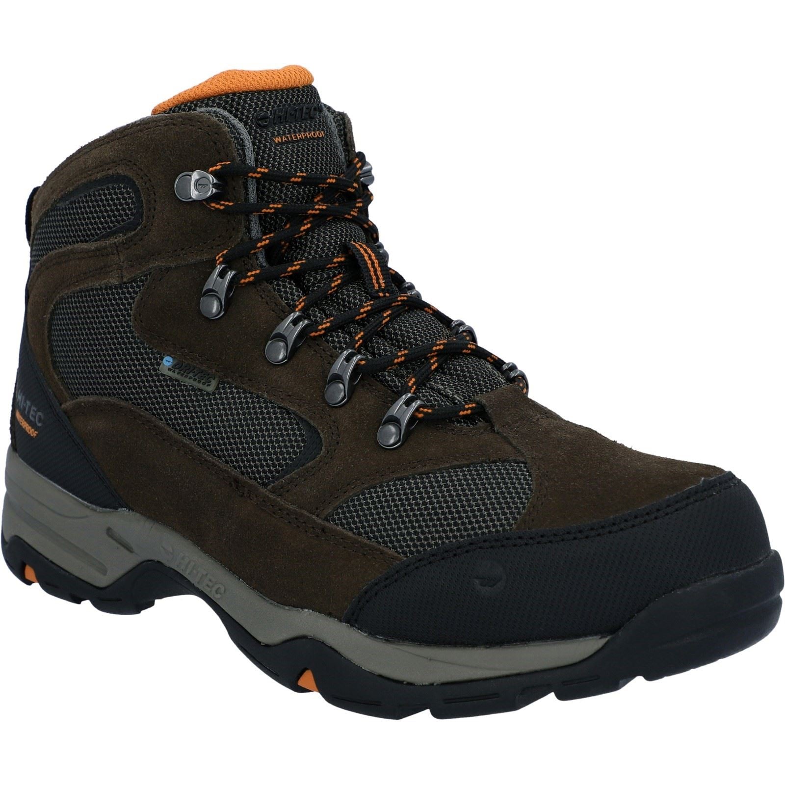 Hi-Tec Storm Wide Chaussures De Randonnée Pour Homme En Daim Chocolat Foncé/taupe Foncé En Daim Suédois