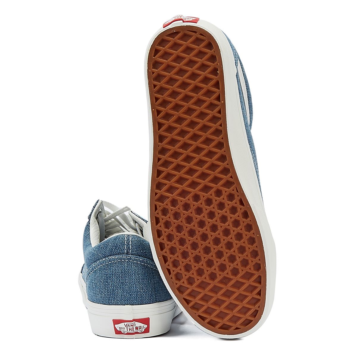 Vans Old Skool Baskets En Denim Bleu/Blanc À Motif En Filigrane