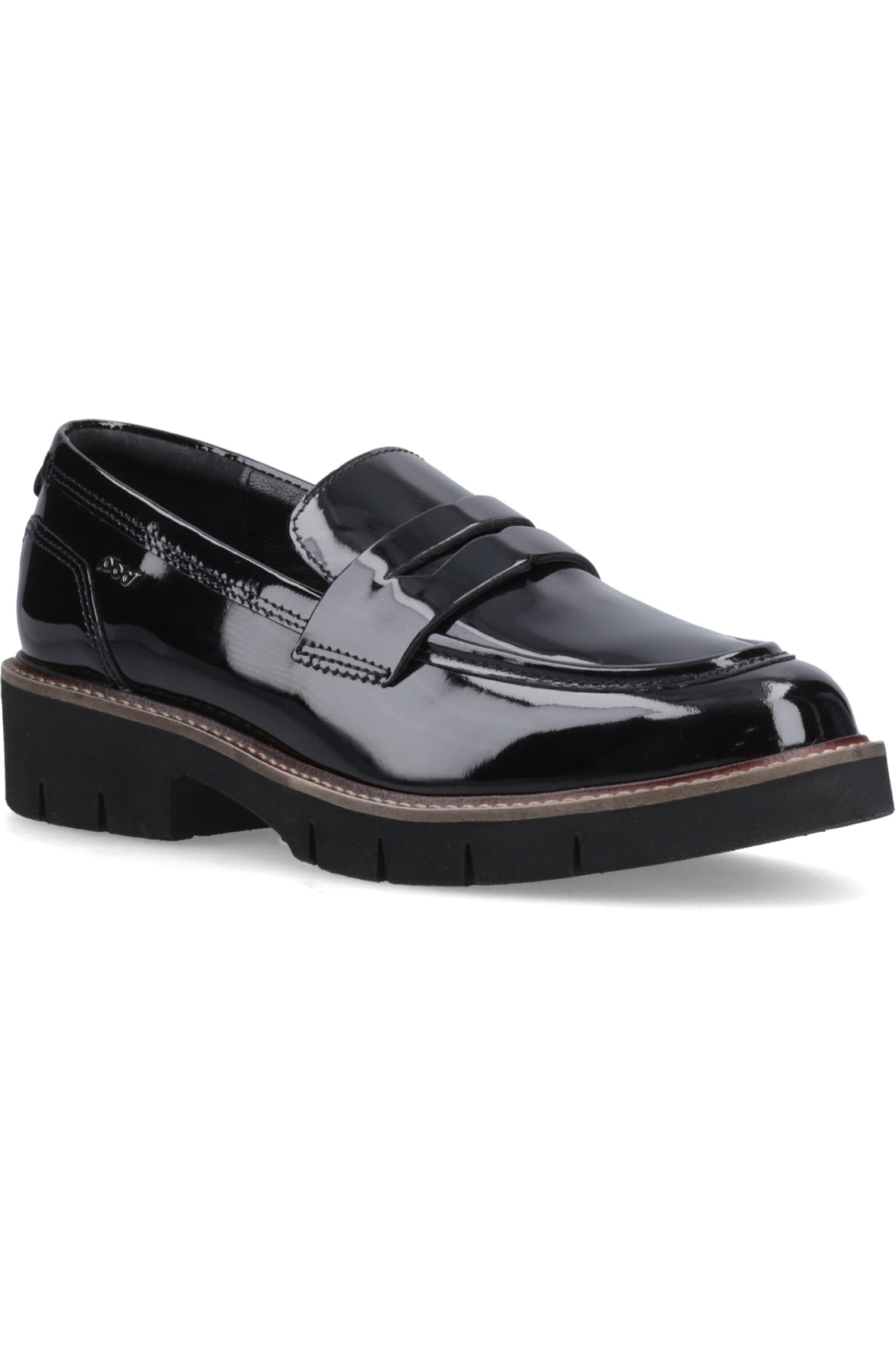 Pod Kaltin Mocassins Noirs Pour Femmes En Cuir Verni