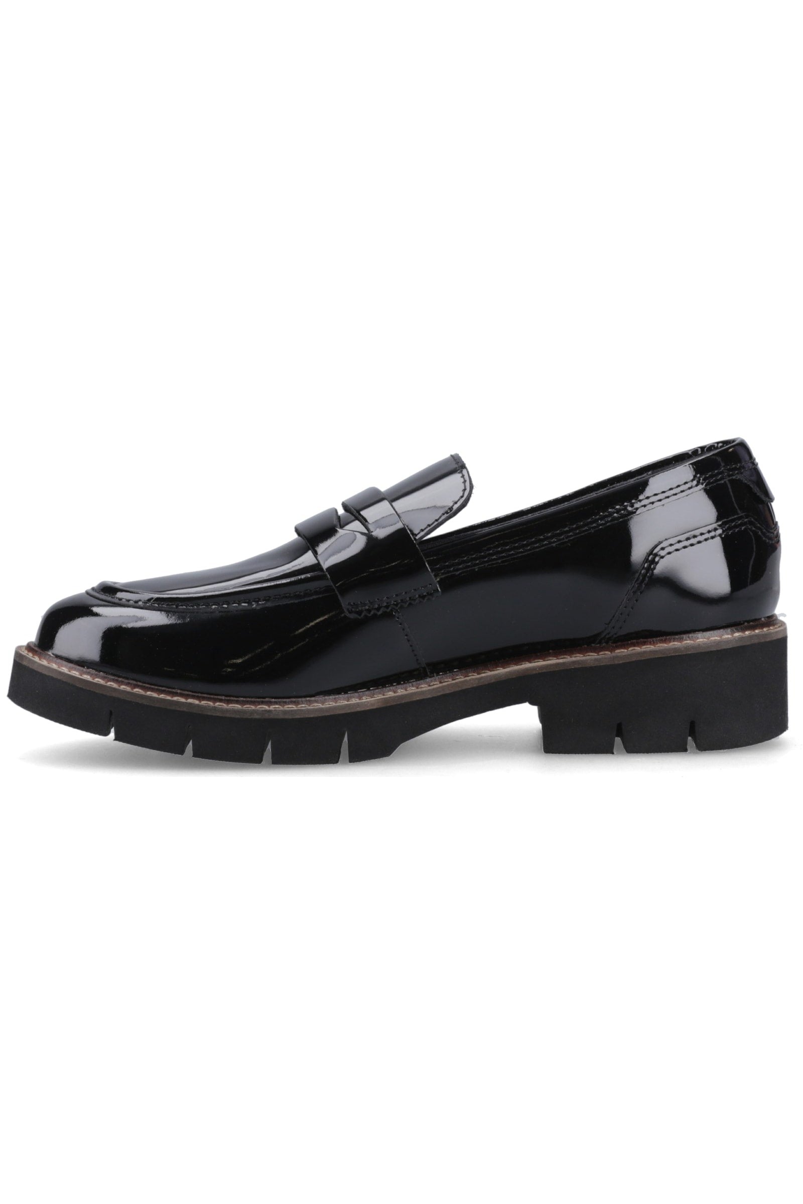 Pod Kaltin Mocassins Noirs Pour Femmes En Cuir Verni