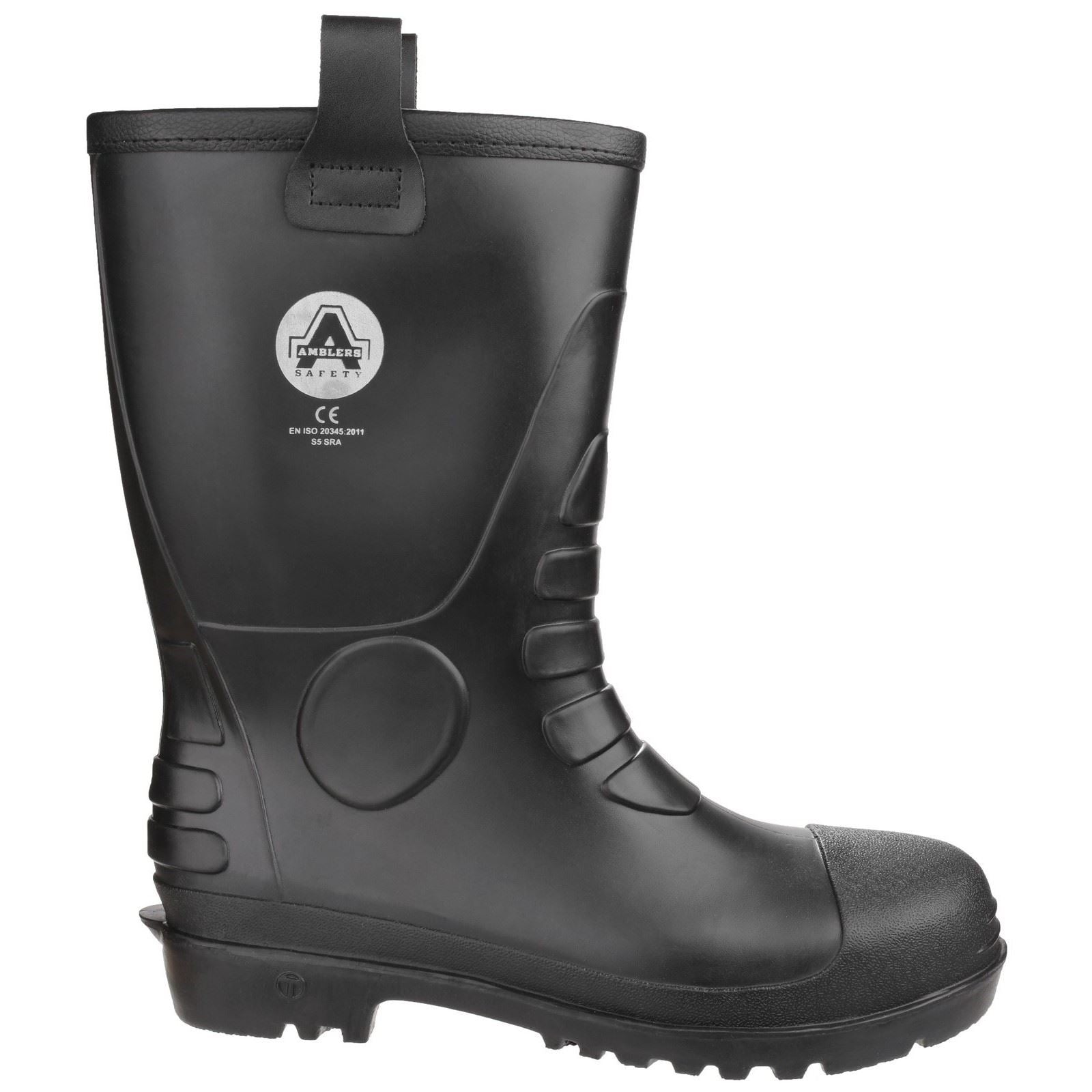 Amblers Safety  Bottes De Pluie Noires En Pvc Fs90