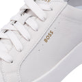 Boss Belwar Tennis Tumble Baskets Blanches En Cuir Pour Hommes
