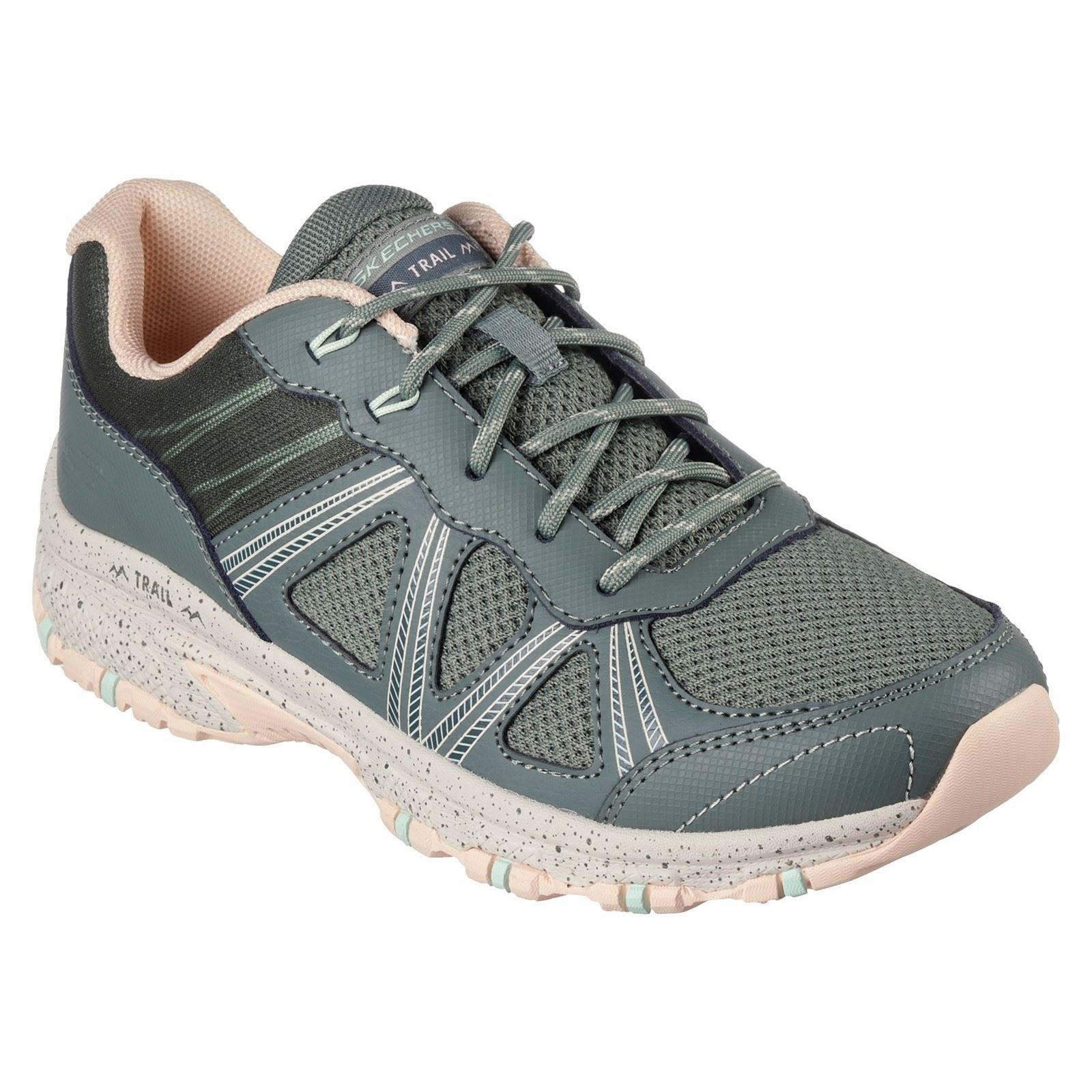 Skechers Hillcrest Ridge Baskets En Cuir Pour Femmes Couleur Olive