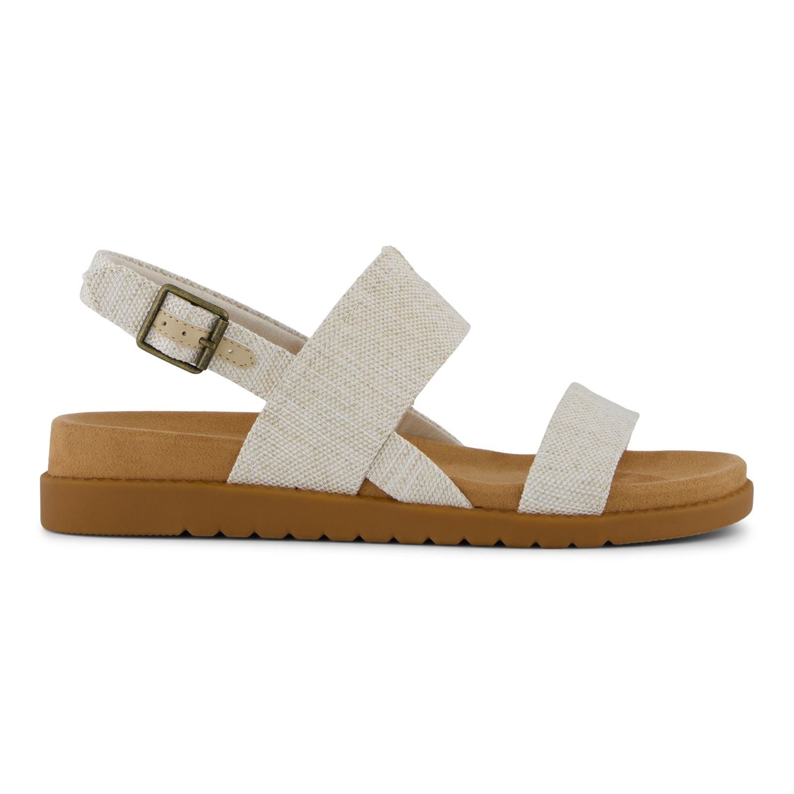 TOMS Marin Sandales Naturelles En Textile Pour Femmes