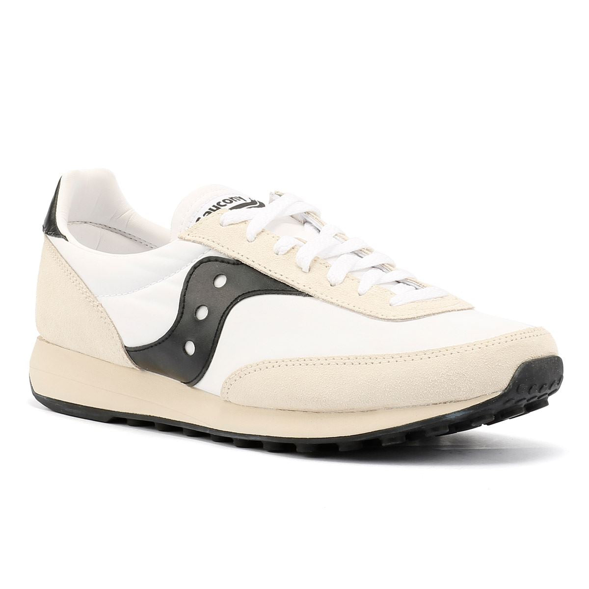 Saucony Trainer 80 Baskets Blanches En Daim