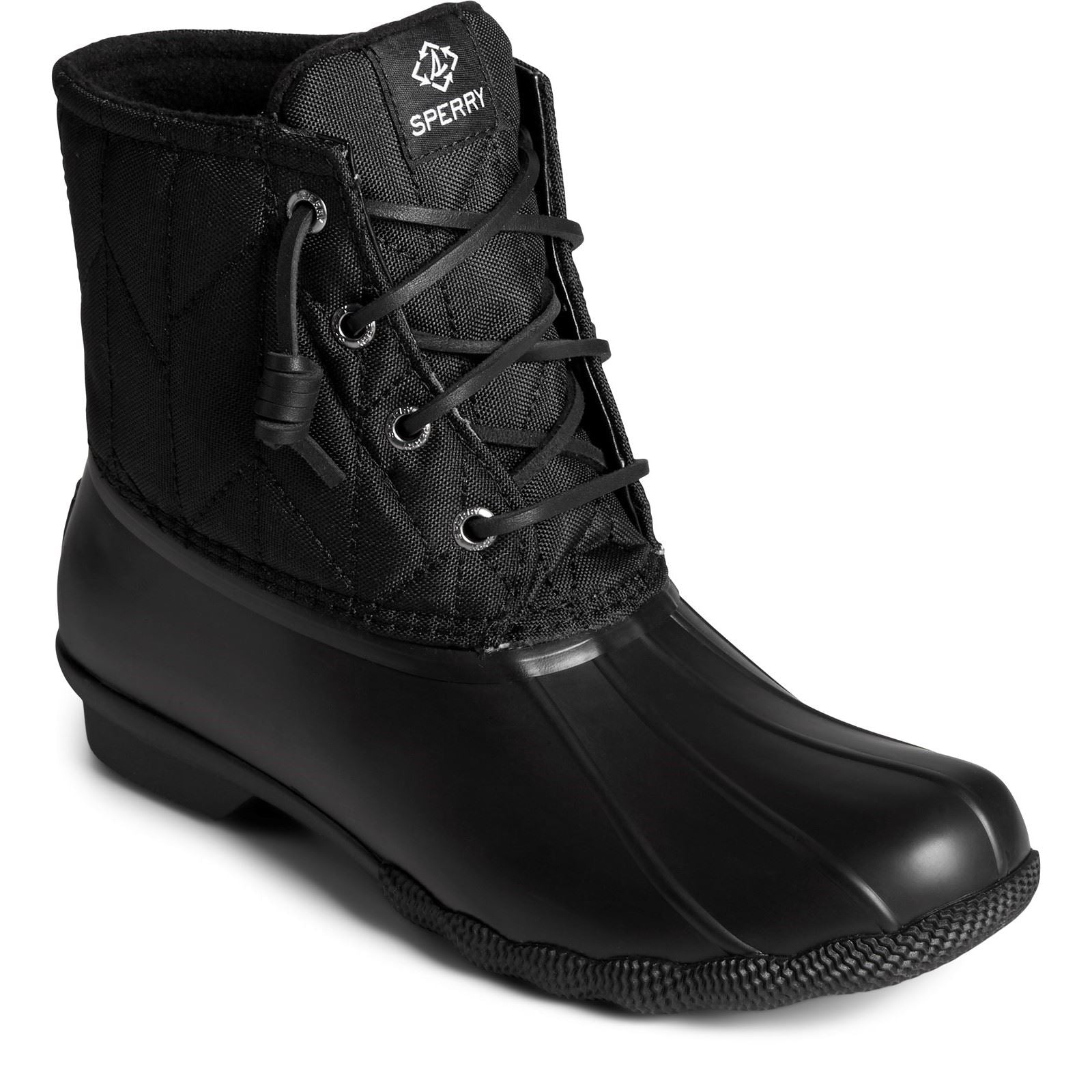 Sperry Saltwater SeaCycled RPET Bottes En Caoutchouc Noires En Synthétique