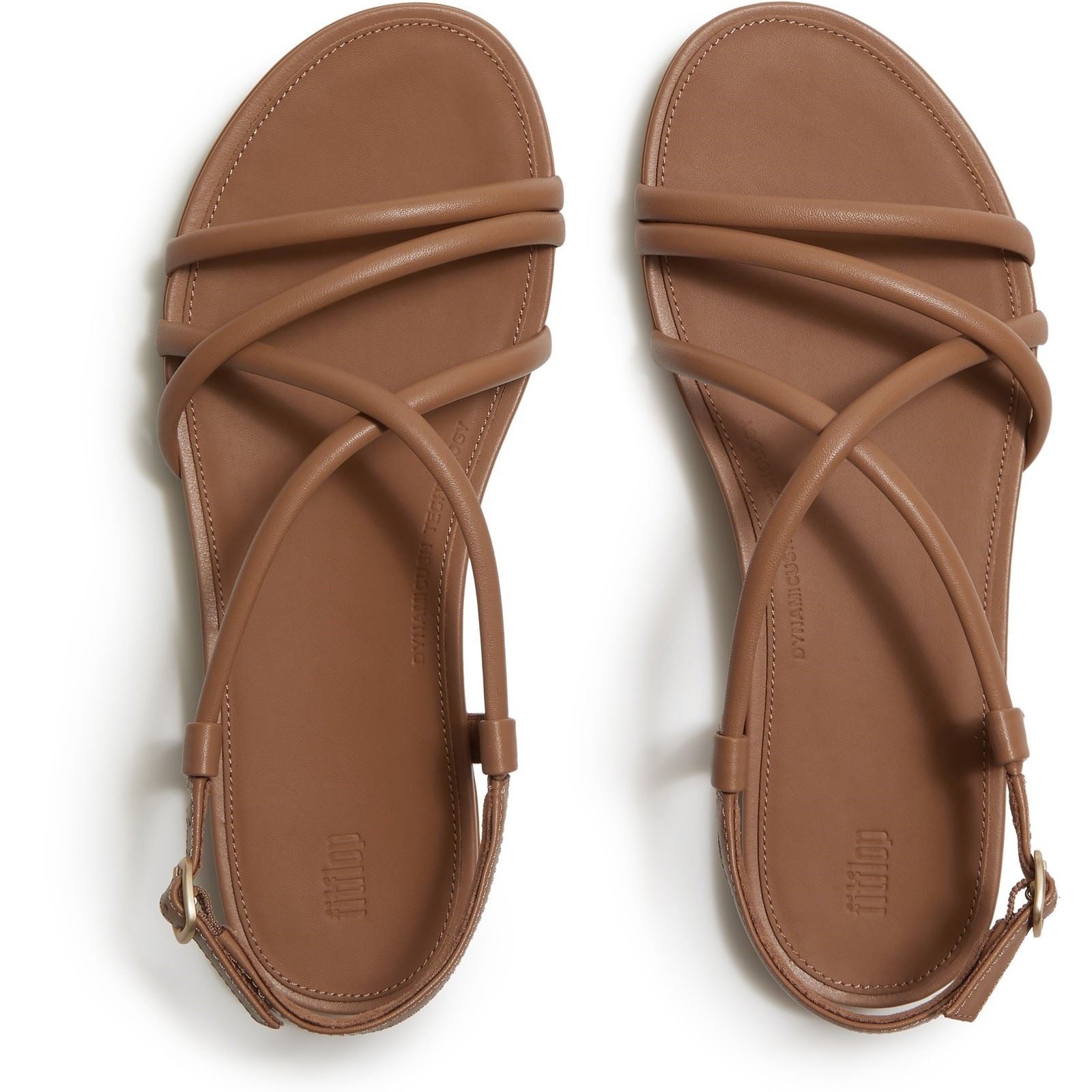 Fitflop Gracie Crystal Sandales En Cuir Femme Classiques Couleur Tan