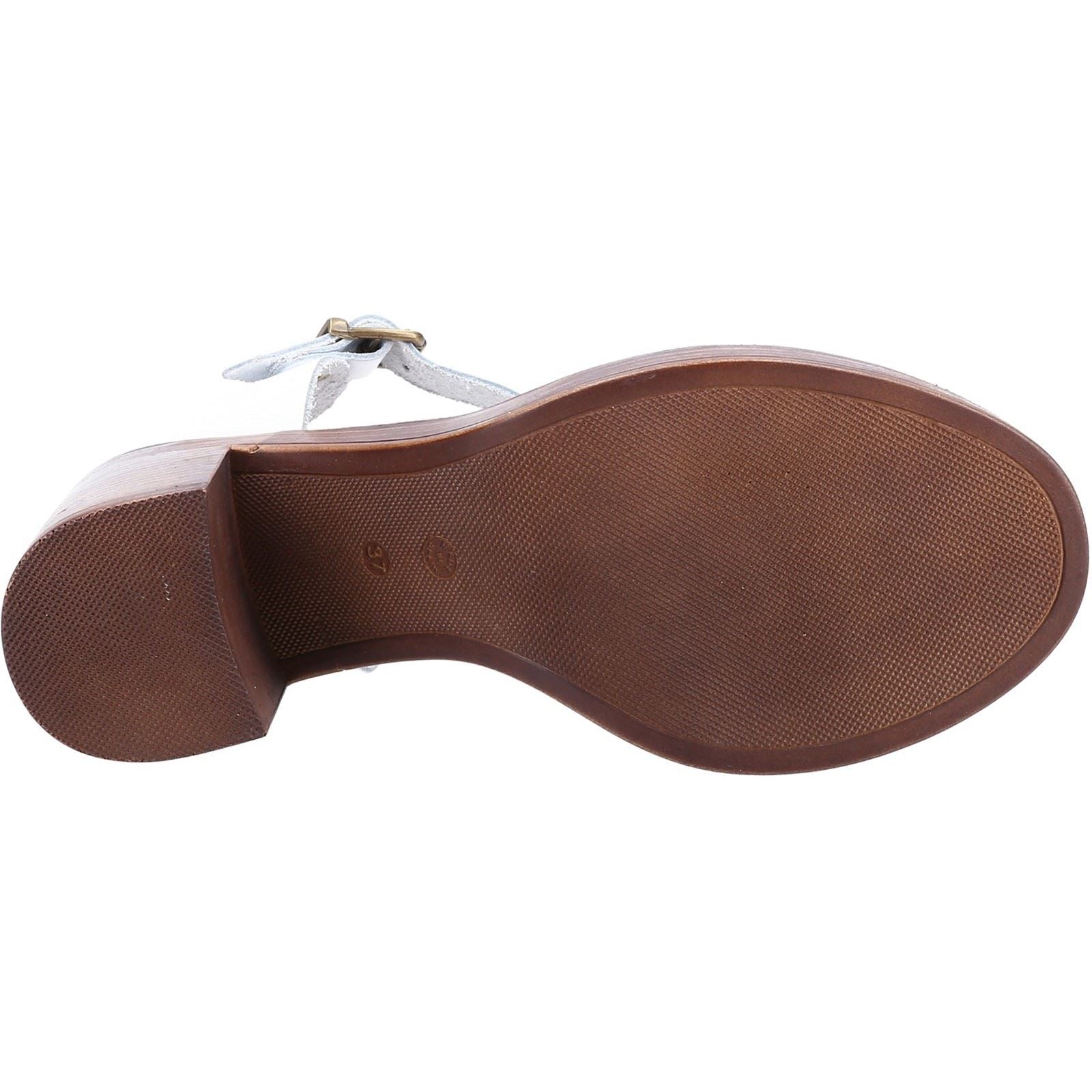 Hush Puppies Georgia Sandales Blanches Pour Femmes En Cuir
