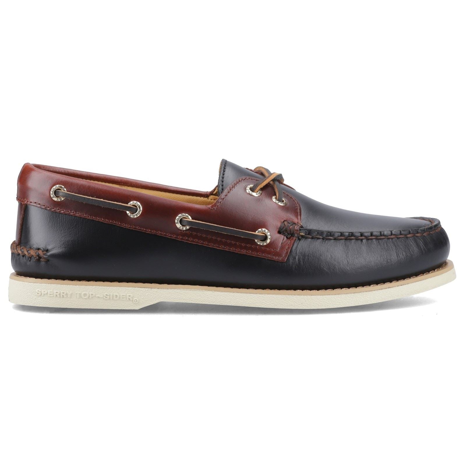Sperry Authentic Gold Cup Chaussures Bateau Pour Hommes En Cuir Noir/Marron