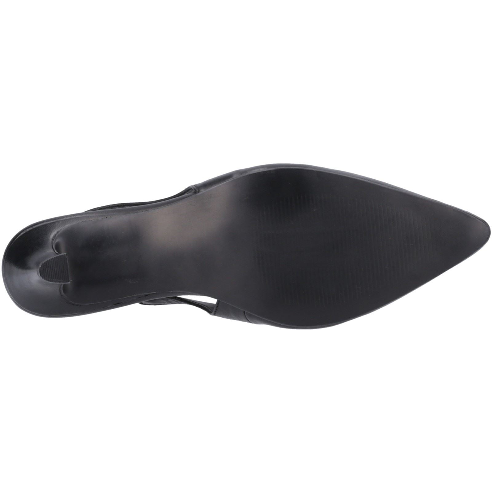 Hush Puppies Nahla Chaussures À Talons Noires Pointues Pour Femmes En Cuir