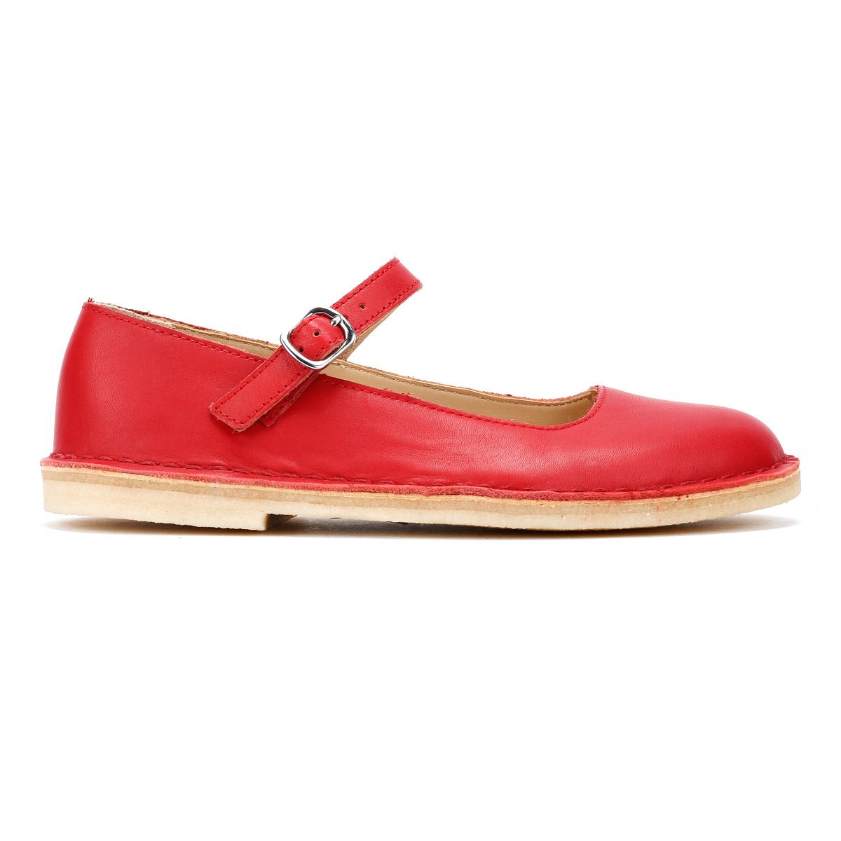 Clarks Originals Desert Jane Chaussures Rouges En Cuir Pour Femmes