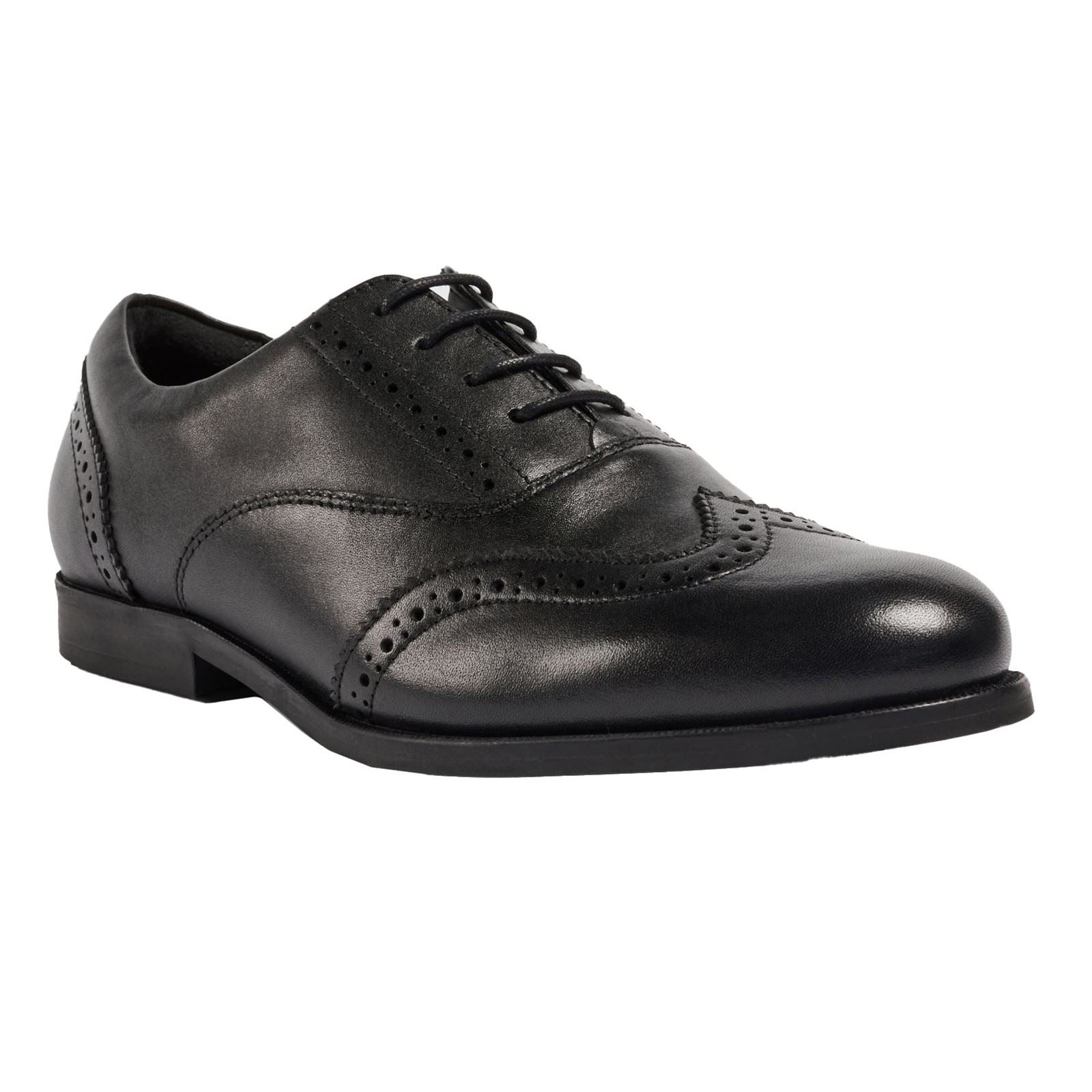 Pod Lee Chaussures Plates Noires Pour Filles En Cuir