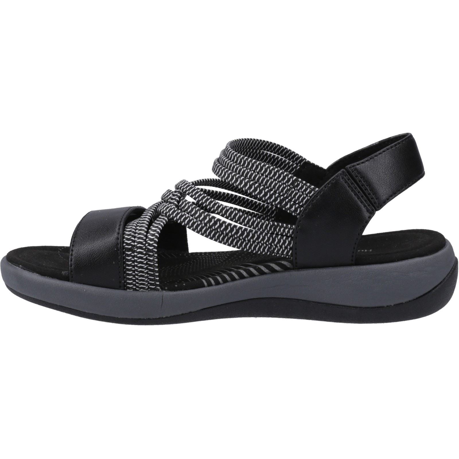 Hush Puppies Susanna Sandales Noires Pour Femmes En Cuir