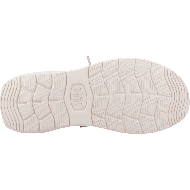 HEYDUDE Wendy COMF Suede Chaussures Mocassins En Cuir Pour Femme, Rose Pink/Whisper Pink