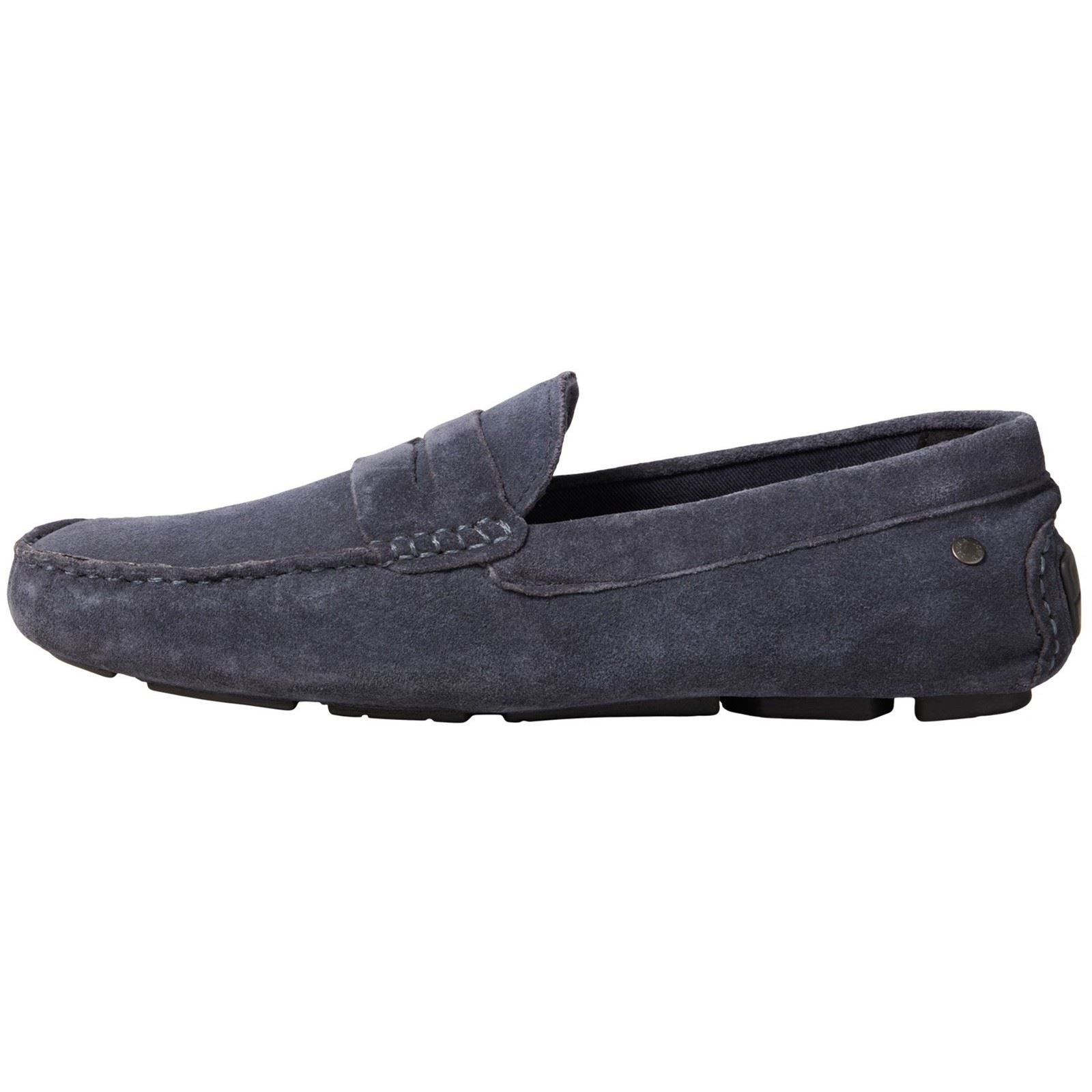 Jack & Jones Jensen Chaussures Mocassins Blazer Bleu Marine Pour Homme En Suède