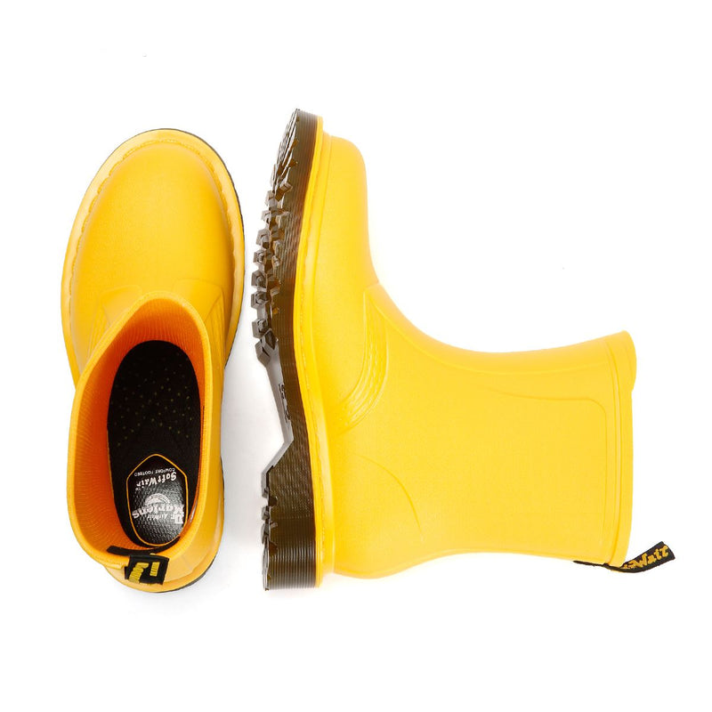 Dr. Martens 1460 Rain Pull On Bottes En Caoutchouc Jaunes Pour Femmes