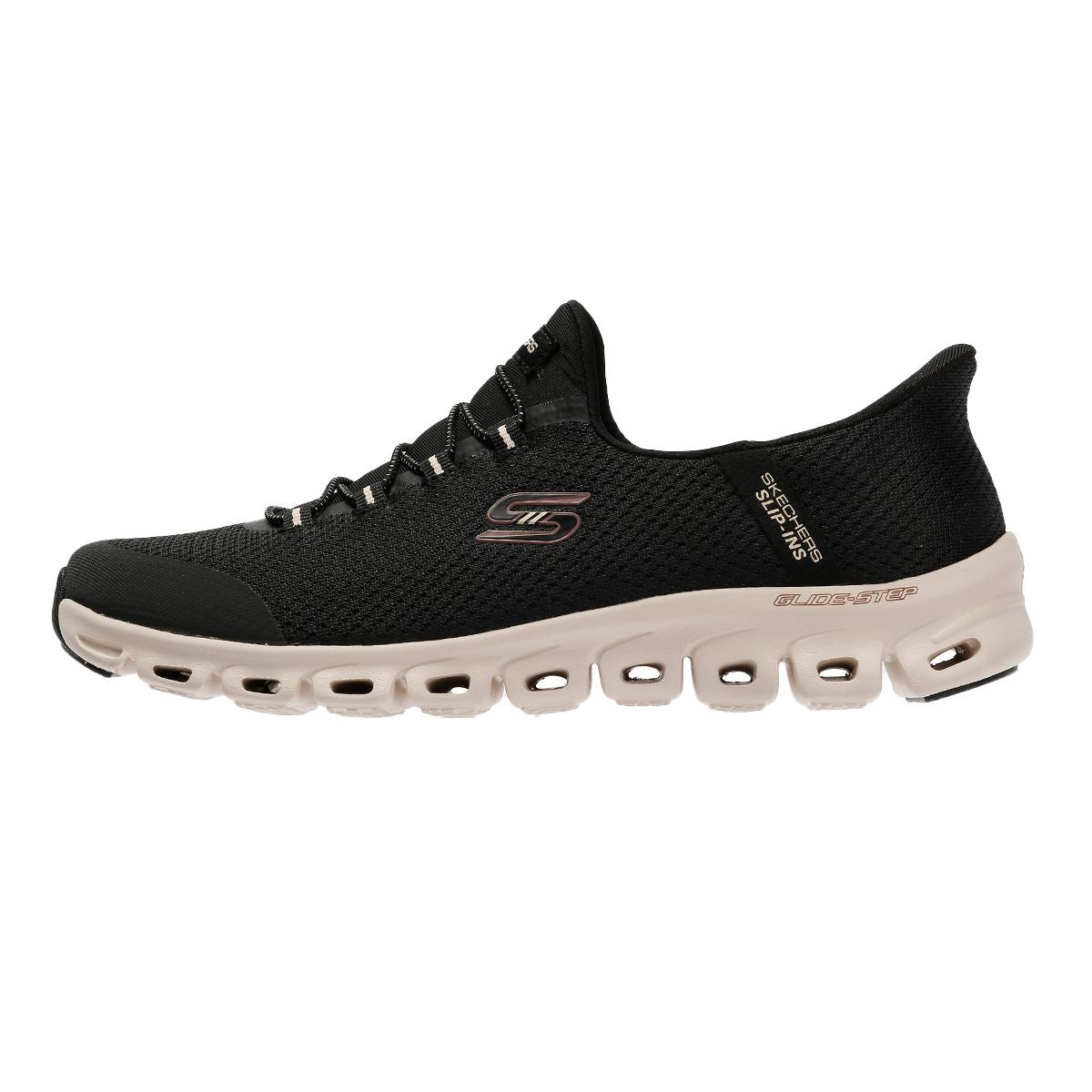 Skechers Slip-Ins Glide Step Vibey Baskets Noires En Mesh Pour Femmes