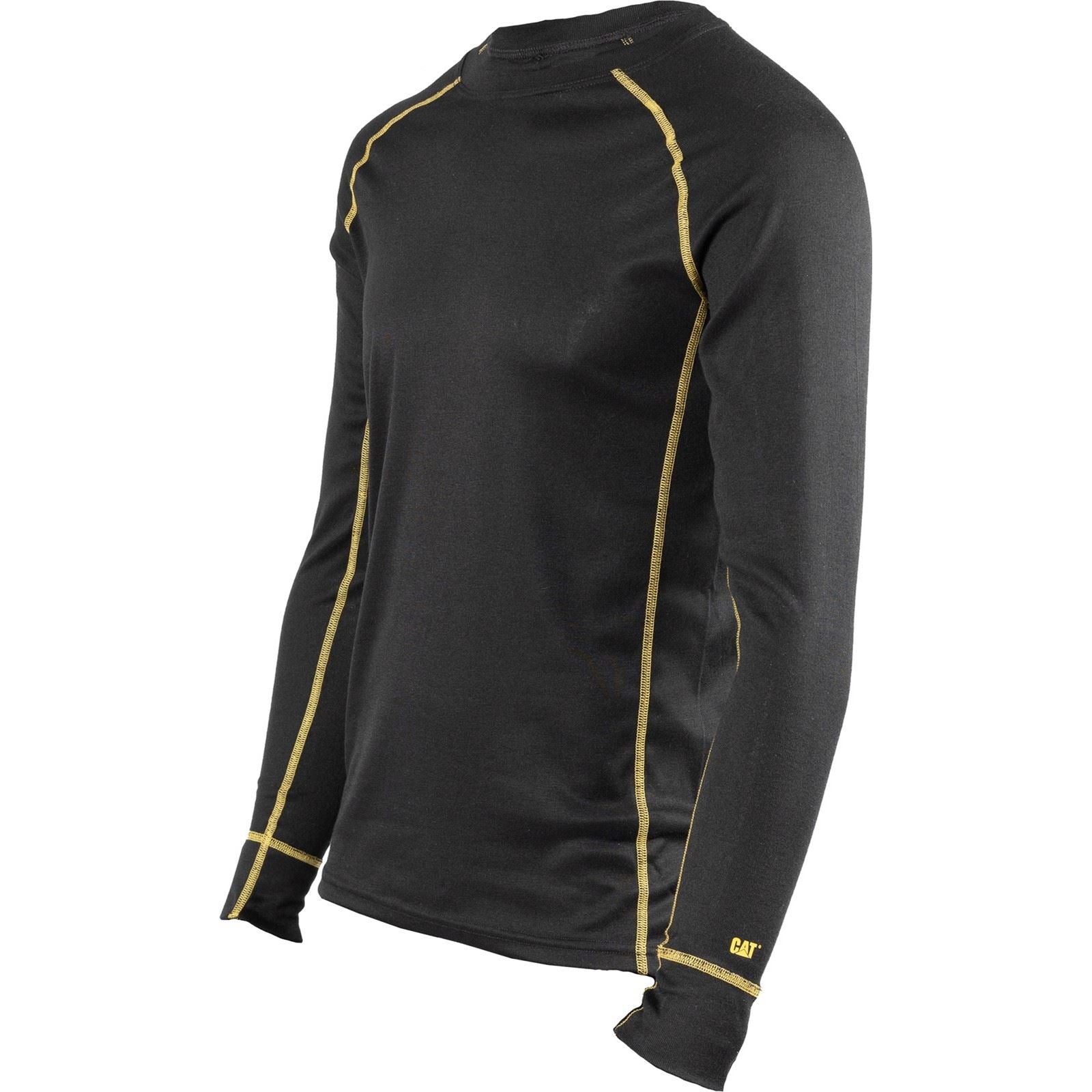 Caterpillar Thermo Chemise De Base Noire Pour Homme En Polyester