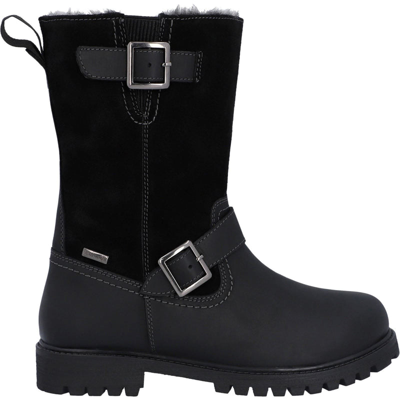 Hunter Ness Bottes Noires En Cuir Pour Femmes