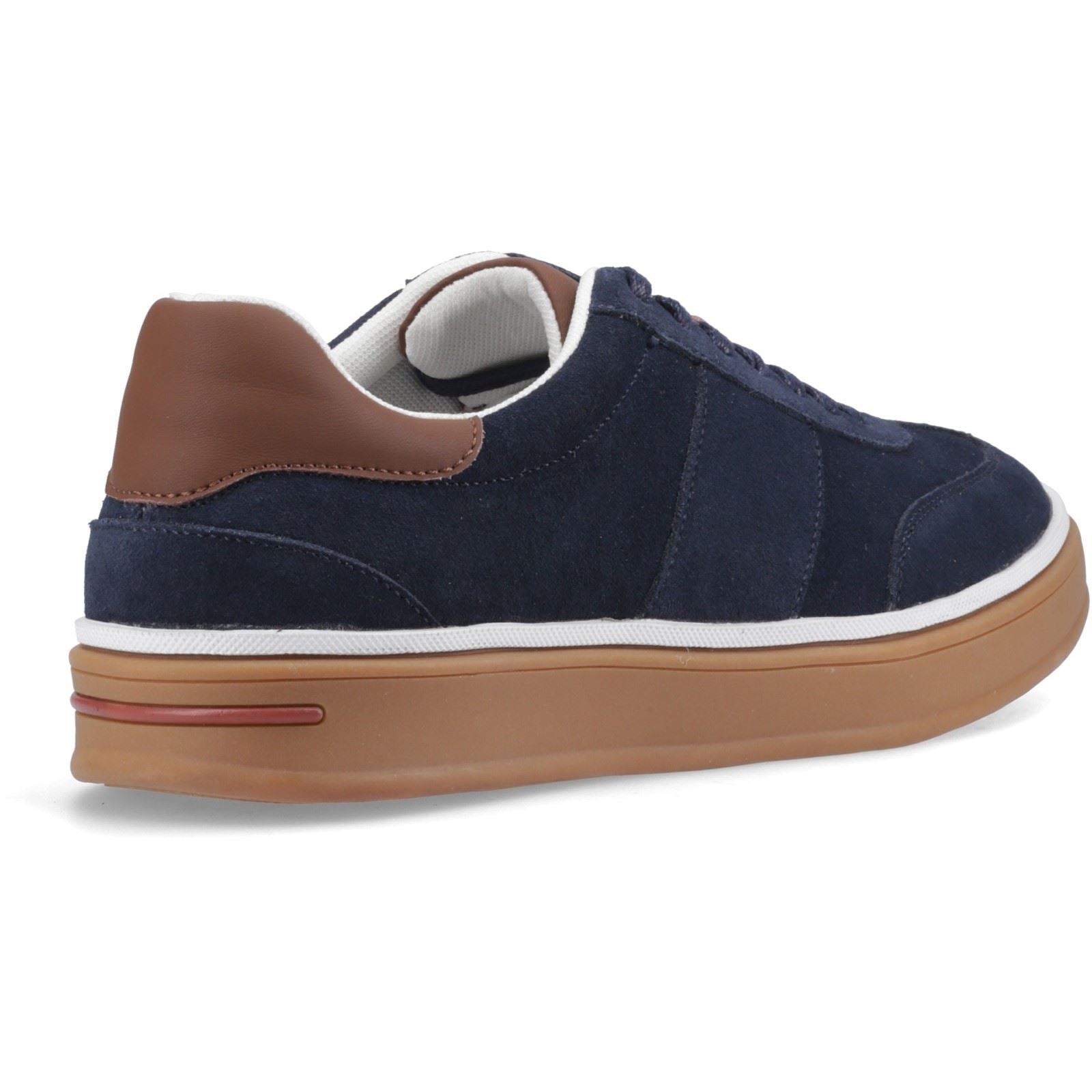 Hush Puppies Carlos Suede Trainer Baskets En Cuir Pour Hommes Carlos Suede Sneakers Bleu Marine