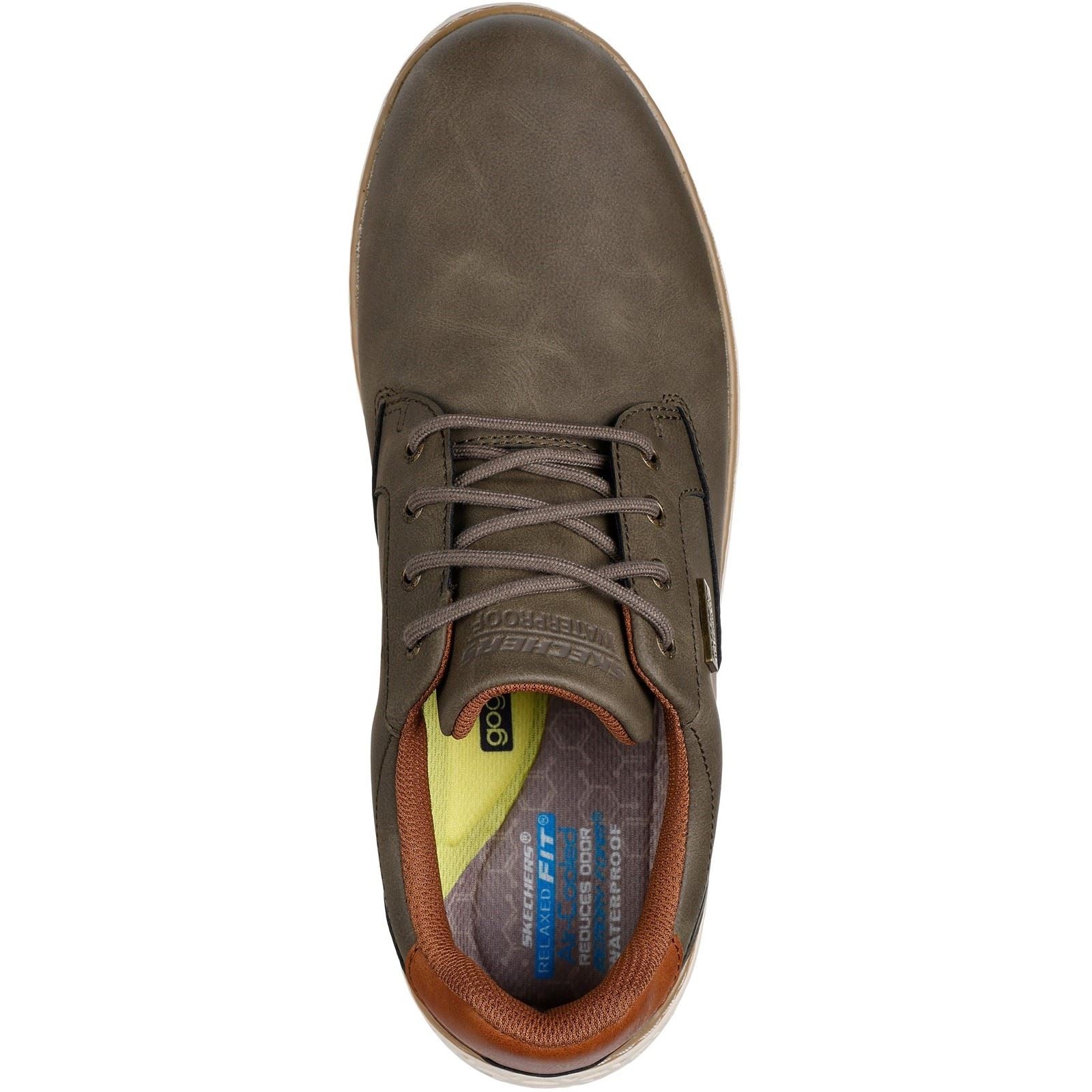 Skechers Garlan Pryor Chaussures À Lacets Pour Homme En Polyuréthane, Couleur Olive