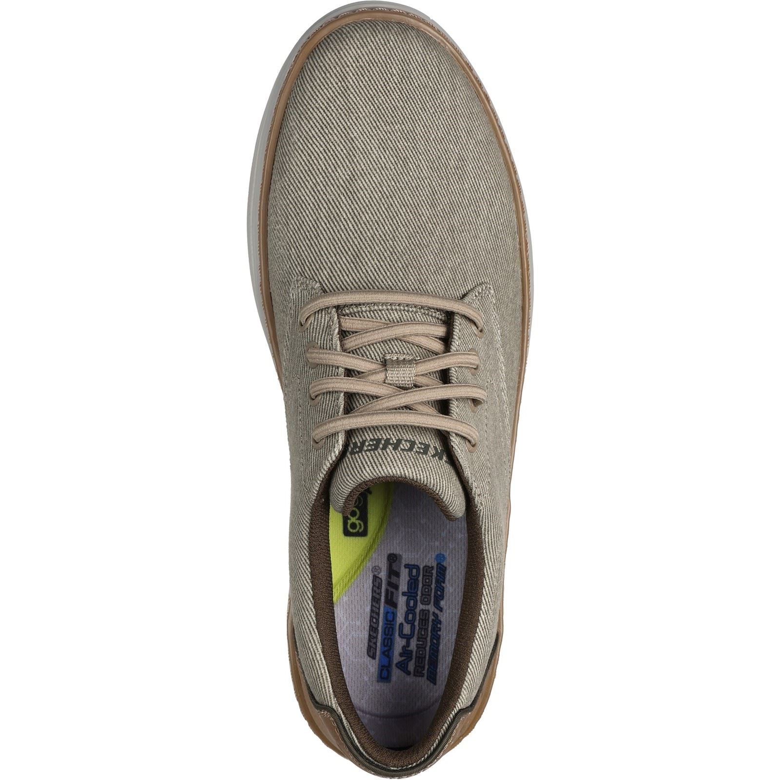 Skechers Hyland Ratner Chaussures En Toile Pour Homme Couleur Kaki À Lacets
