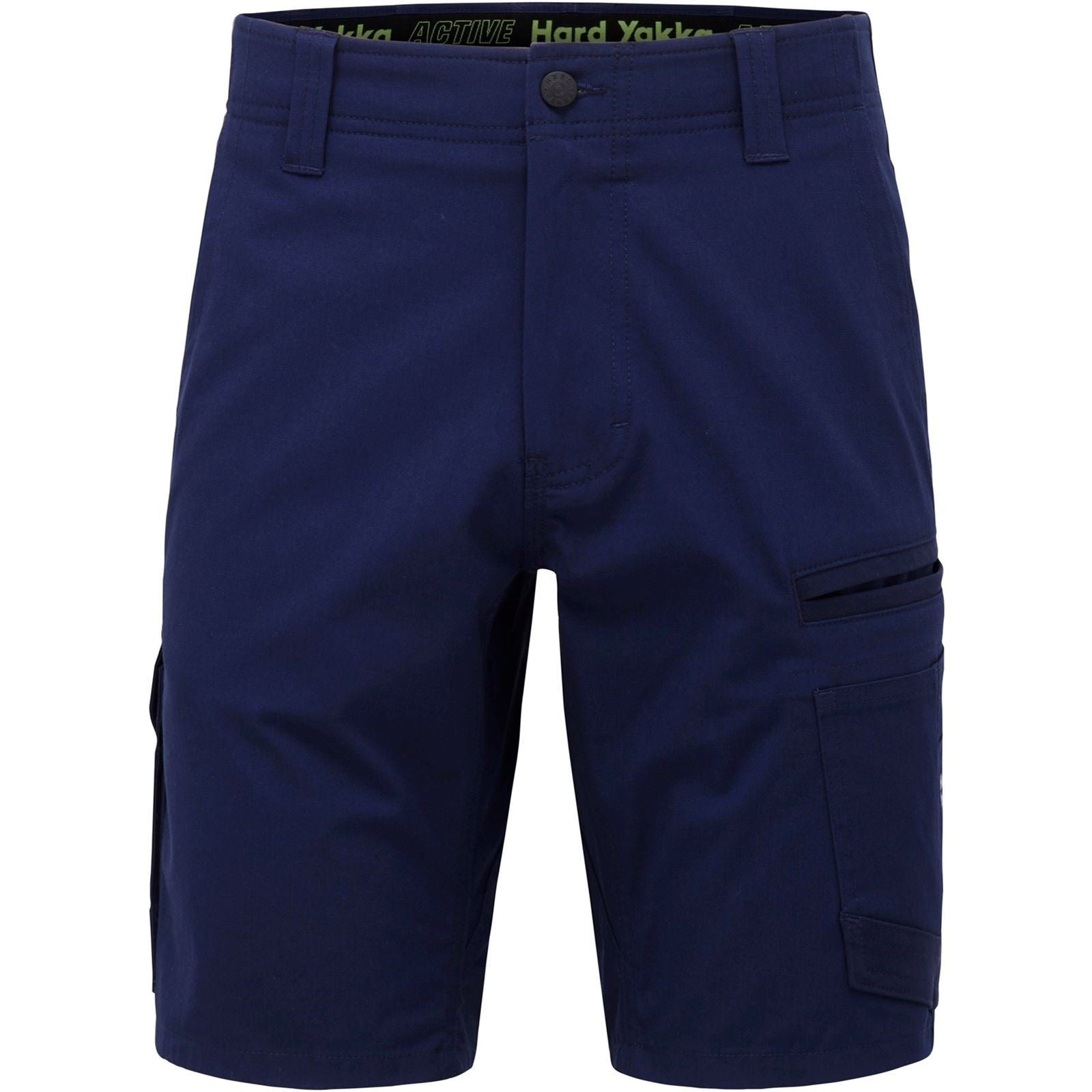 Hard Yakka Raptor Active Shorts En Coton Pour Hommes Bleu Longueur Genoux