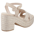Hush Puppies Jamelia Espadrille Heel Sandales Nude Pour Femme En Textile