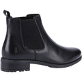 Hush Puppies Sammie Bottes Plates Chelsea Noires En Cuir Pour Femmes