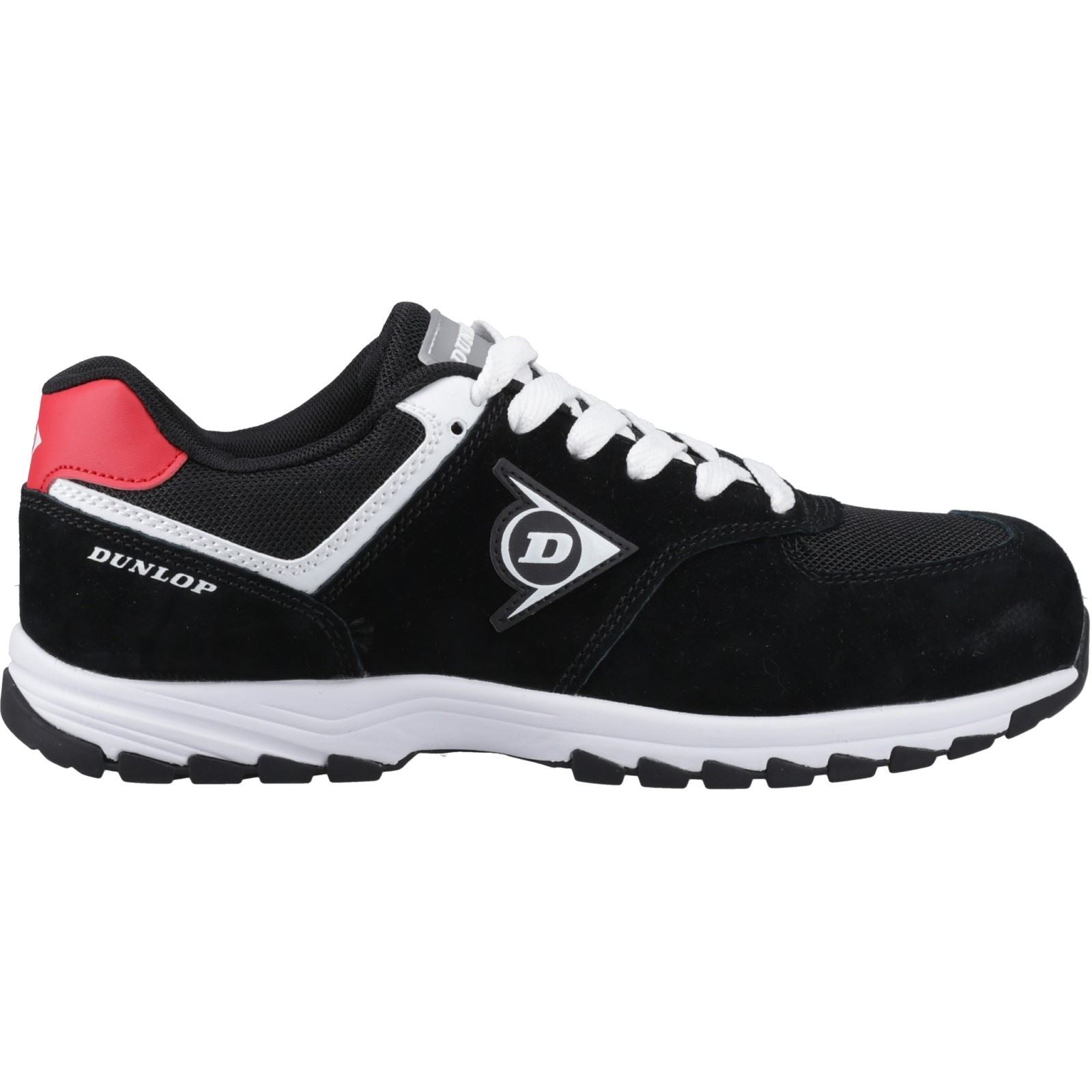 Dunlop Arrow Baskets De Sécurité Noires/Rouges/Blanches Suede Pour Homme