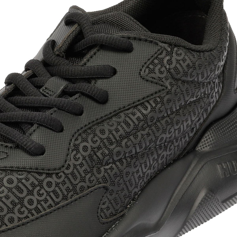 Hugo Leon Runn Monogram Baskets Noires Pour Hommes