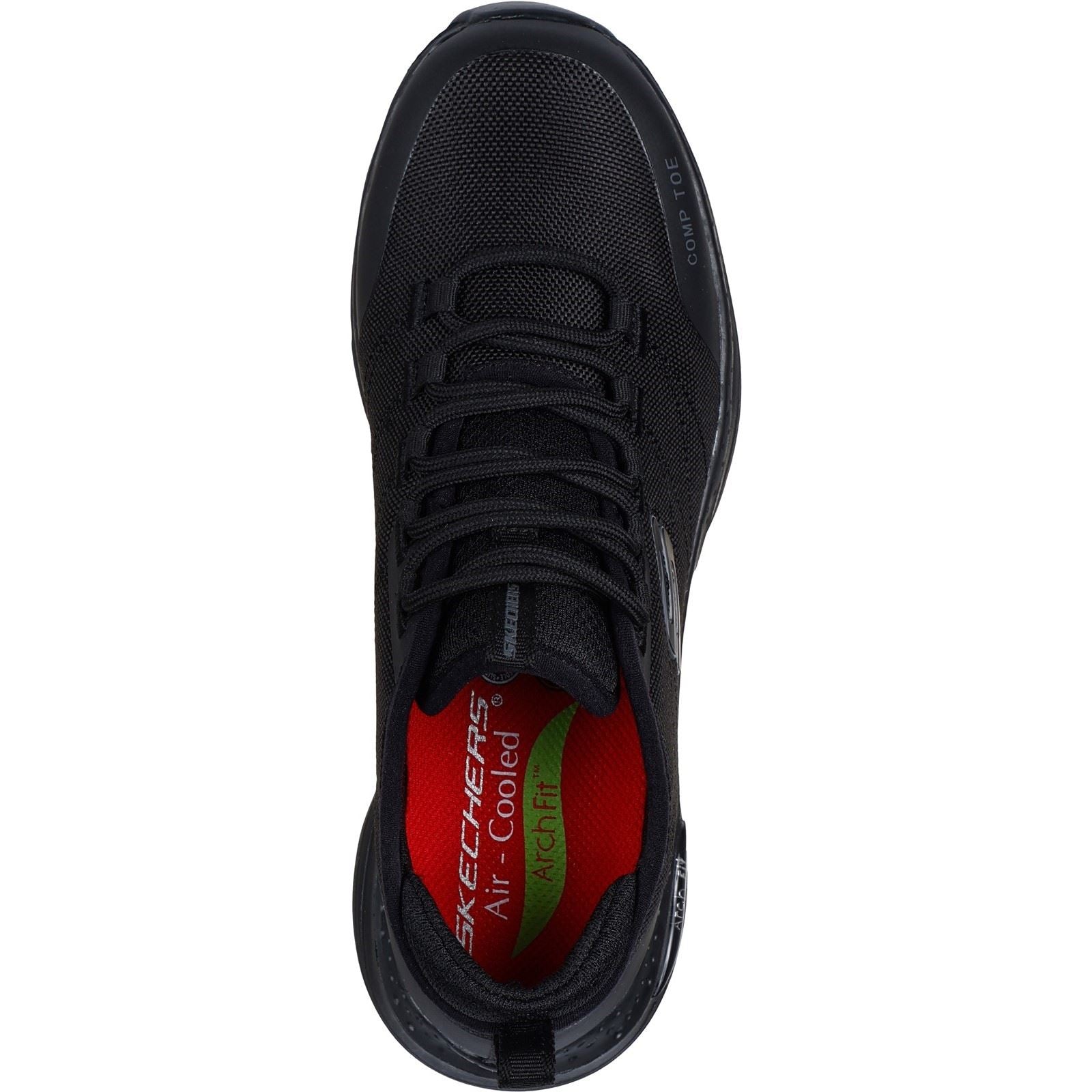 Skechers Workwear Arch Fit SR Ebinal Baskets De Sécurité Noires En Textile Pour Femmes