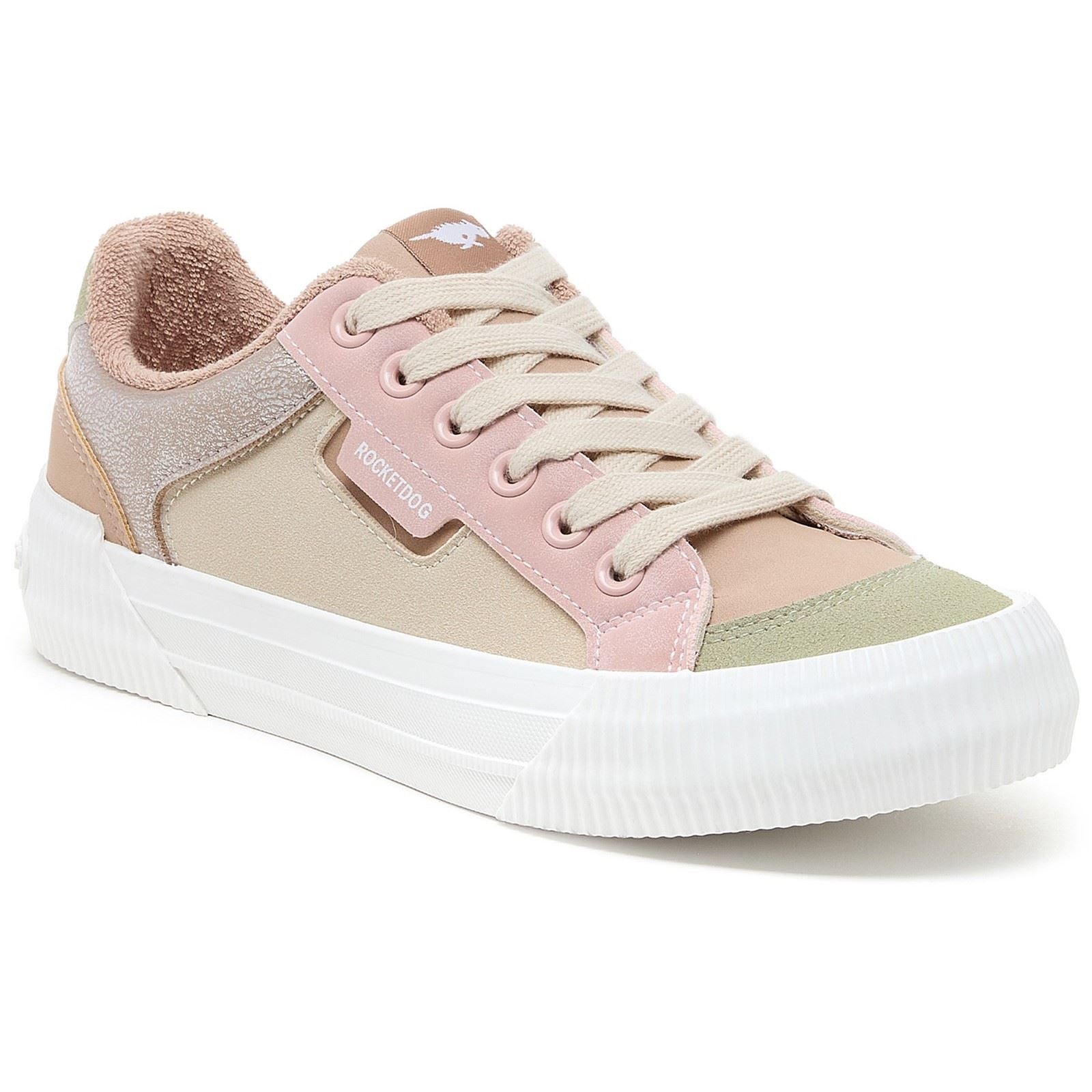 Rocket Dog Cheery Blocked Chaussures De Sport Pour Femmes En Taupe.