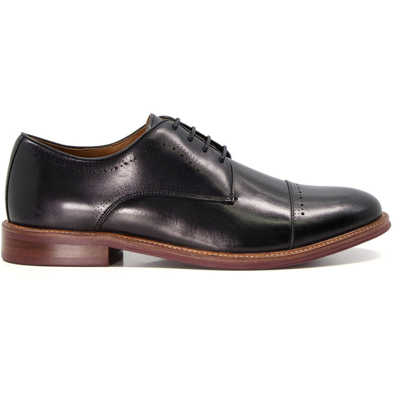 Dune Savion Chaussures Oxford Noires En Cuir Pour Hommes