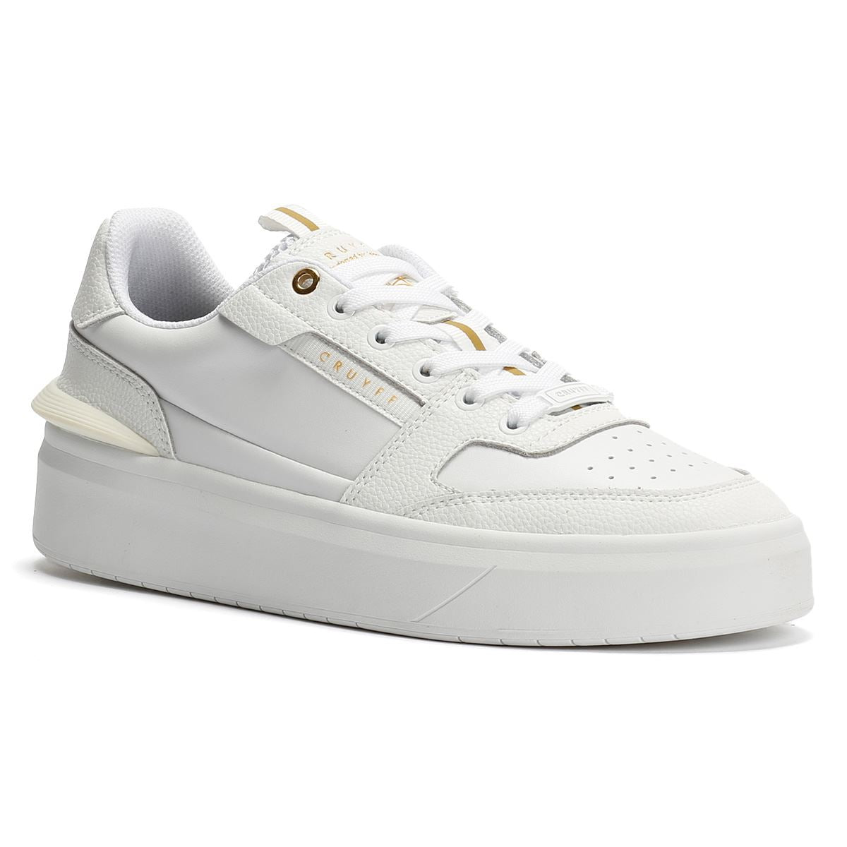 Cruyff Endorsed Tennis Baskets Blanches En Cuir Pour Hommes