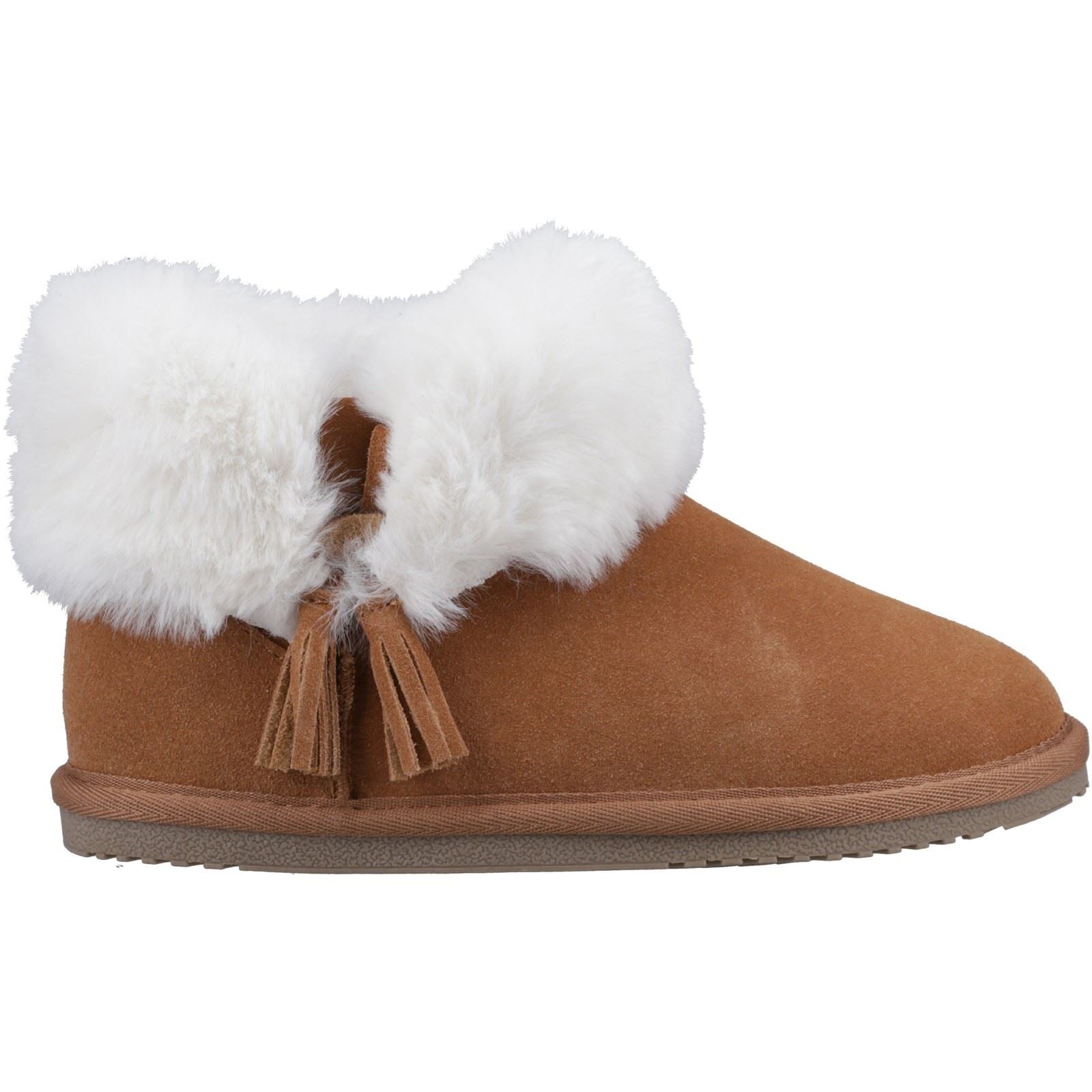 Hush Puppies Ayana Chaussons En Fausse Fourrure Pour Femmes Couleur Tan