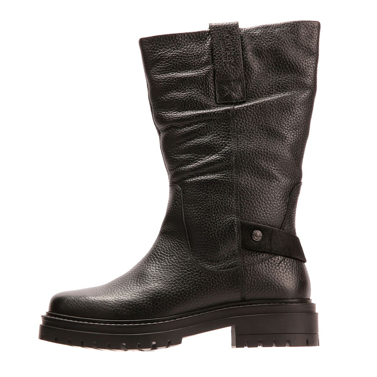 Osprey London The Gabarron Bottes Noires En Cuir Pour Femmes