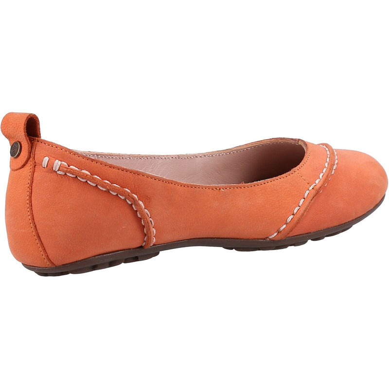 Hush Puppies Janessa Flats En Cuir Pour Femmes De Couleur Corail