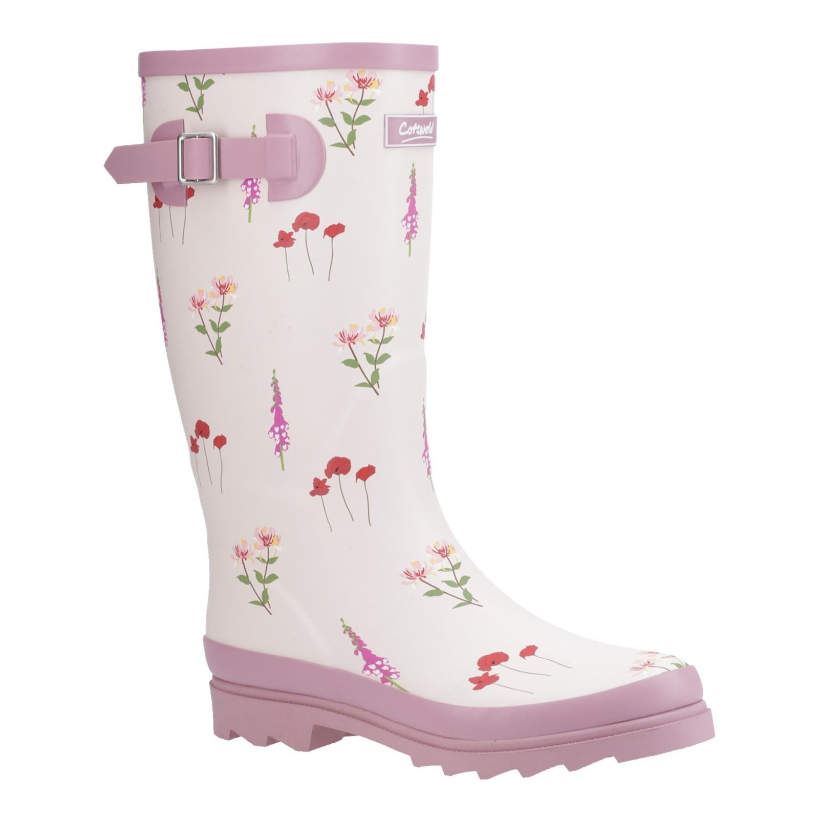 Cotswold Wildflower Tall Bottes En Caoutchouc Pour Femmes En Rose