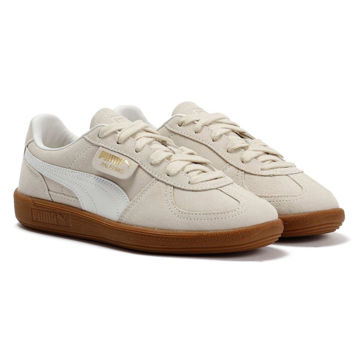 Puma Palermo Baskets Blanches Pour Femmes Suède
