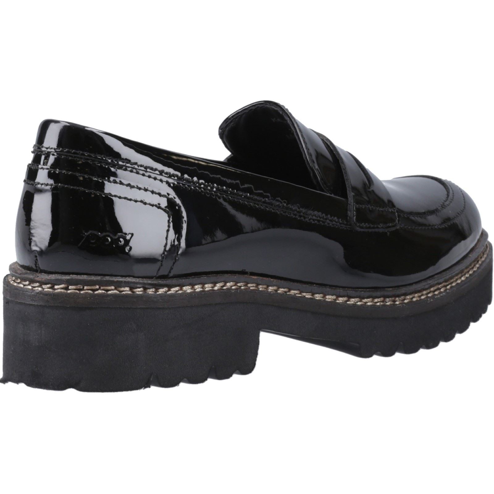 Pod Kenny Mocassins En Cuir Noirs En Vernis Pour Femmes