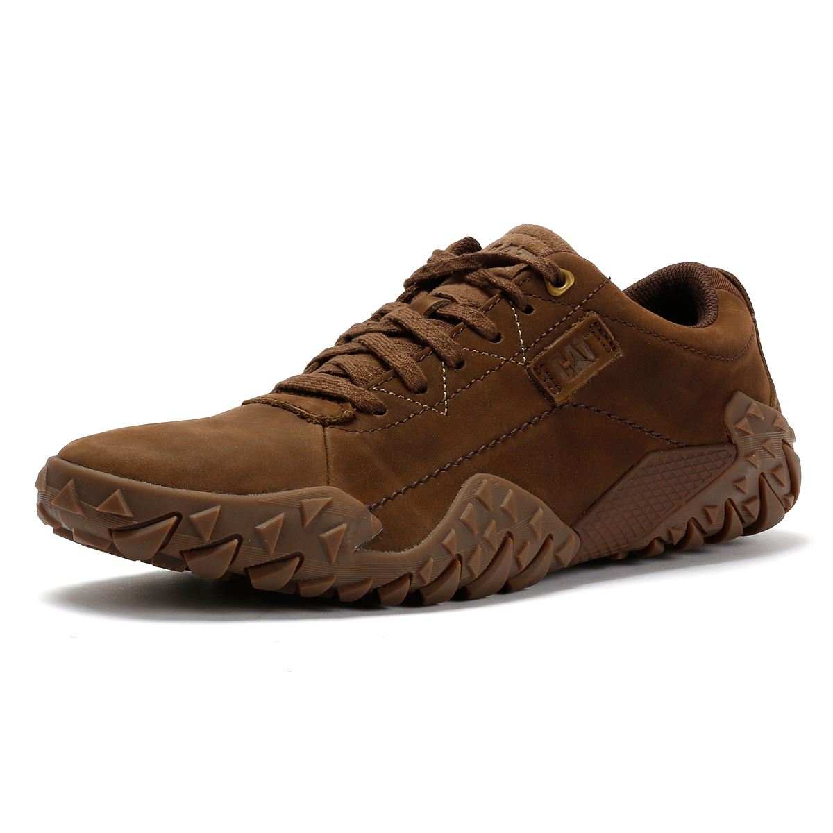 Caterpillar Gridlock Lo Tumbled Chaussures À Lacets En Nubuck Pour Hommes Marron