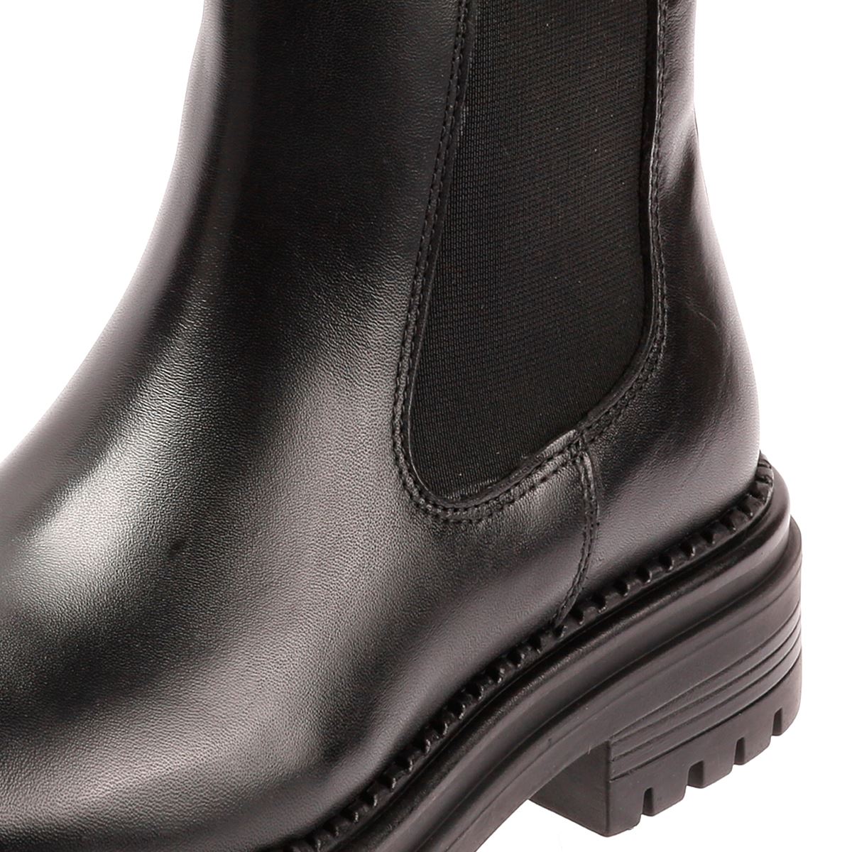 Osprey London The Hampton Chelsea Bottes Noires En Cuir Pour Femmes