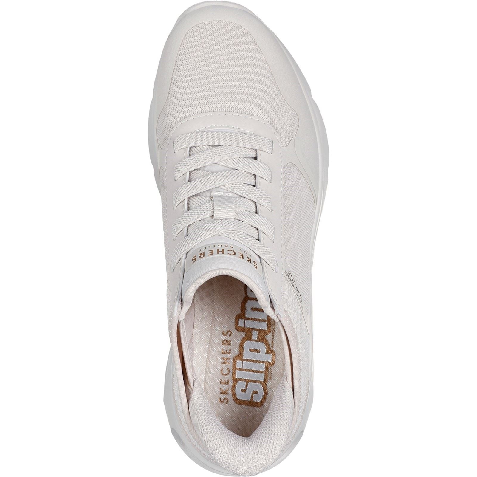 Skechers Tres-Air Uno Easy Steppers Chaussures De Sport Pour Femmes En Toile Blanc Cassé