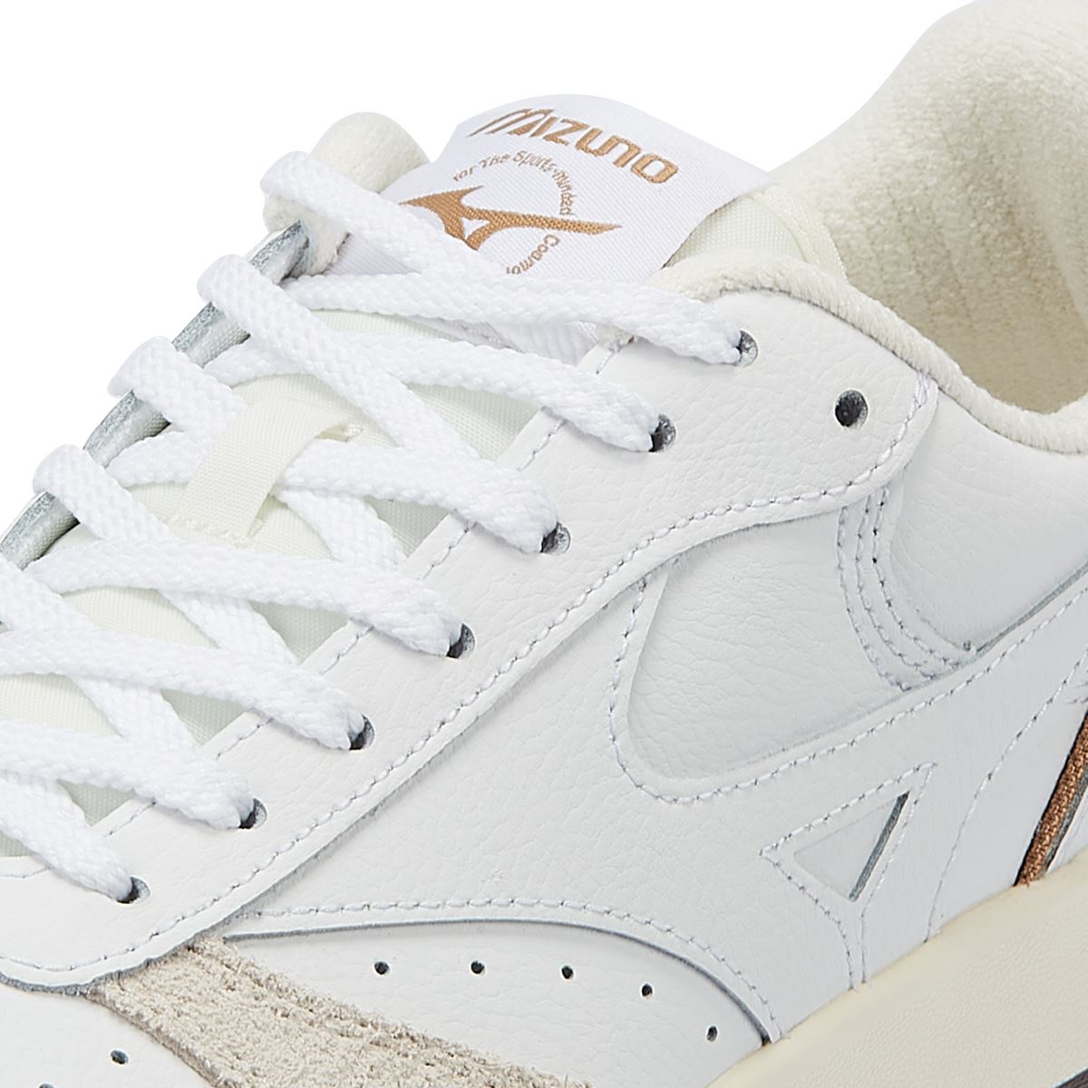 Mizuno City Wind Premium Baskets En Cuir Blanc