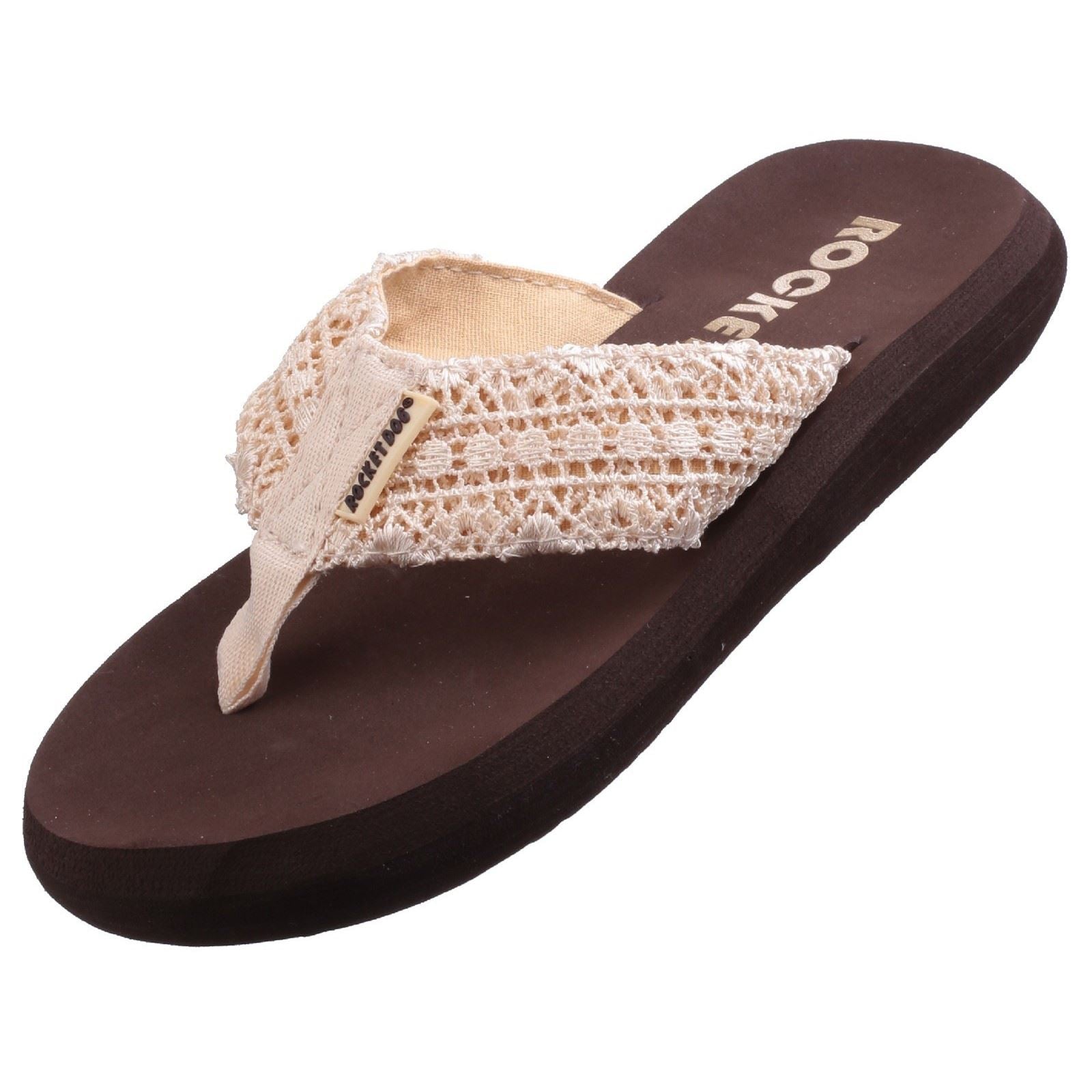 Rocket Dog Spotlight Lima Chaussures Tongs Pour Femmes En Tissu Naturel Multicolore