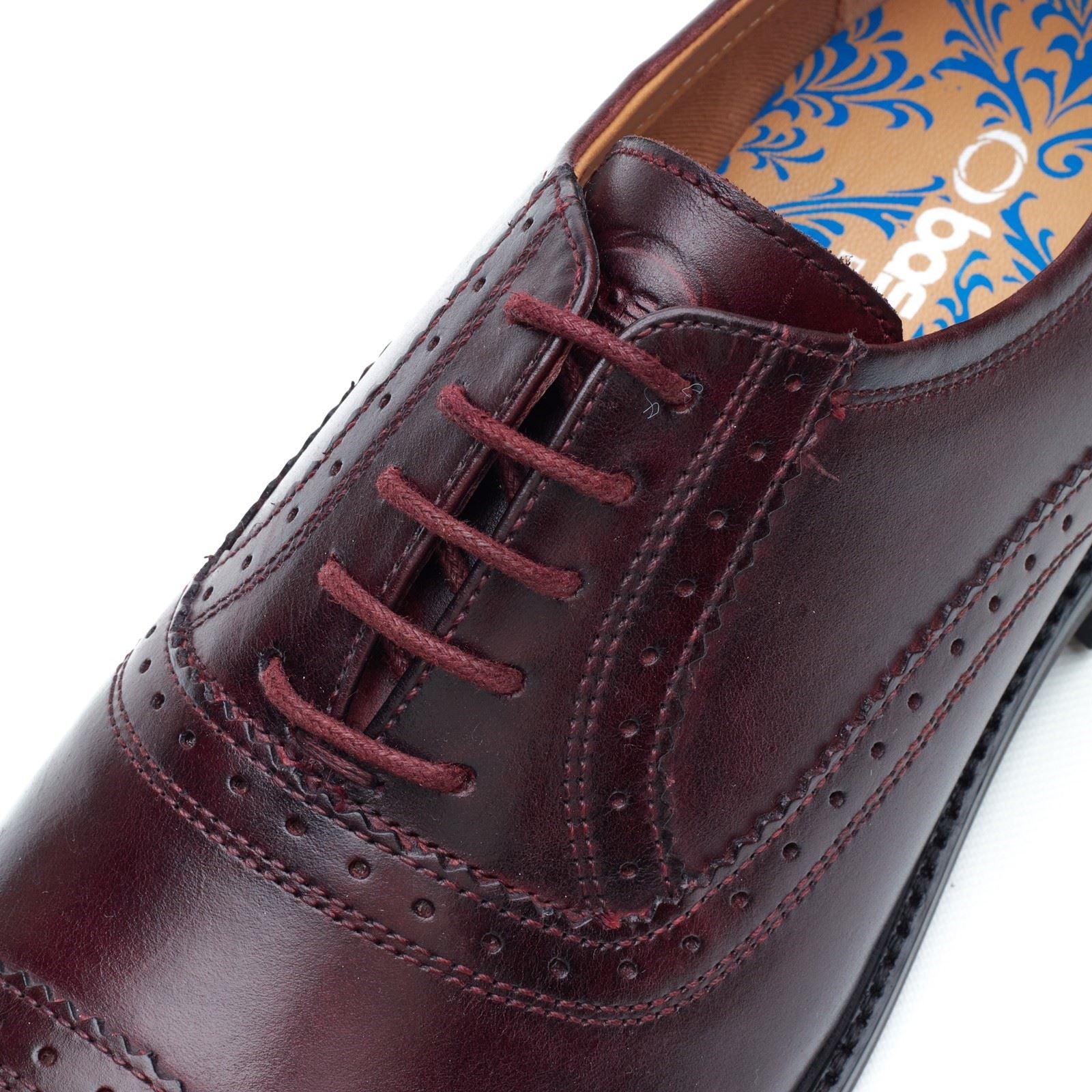 Base London Ascot Oxford Chaussures Oxford En Cuir Pour Hommes Bordeaux