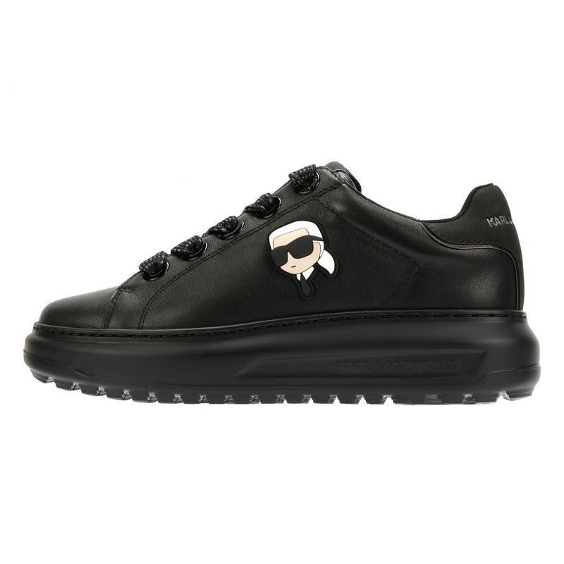 Karl Lagerfeld Kapri Lug Karl NFT Lo Lace Baskets Noires En Cuir Pour Femmes