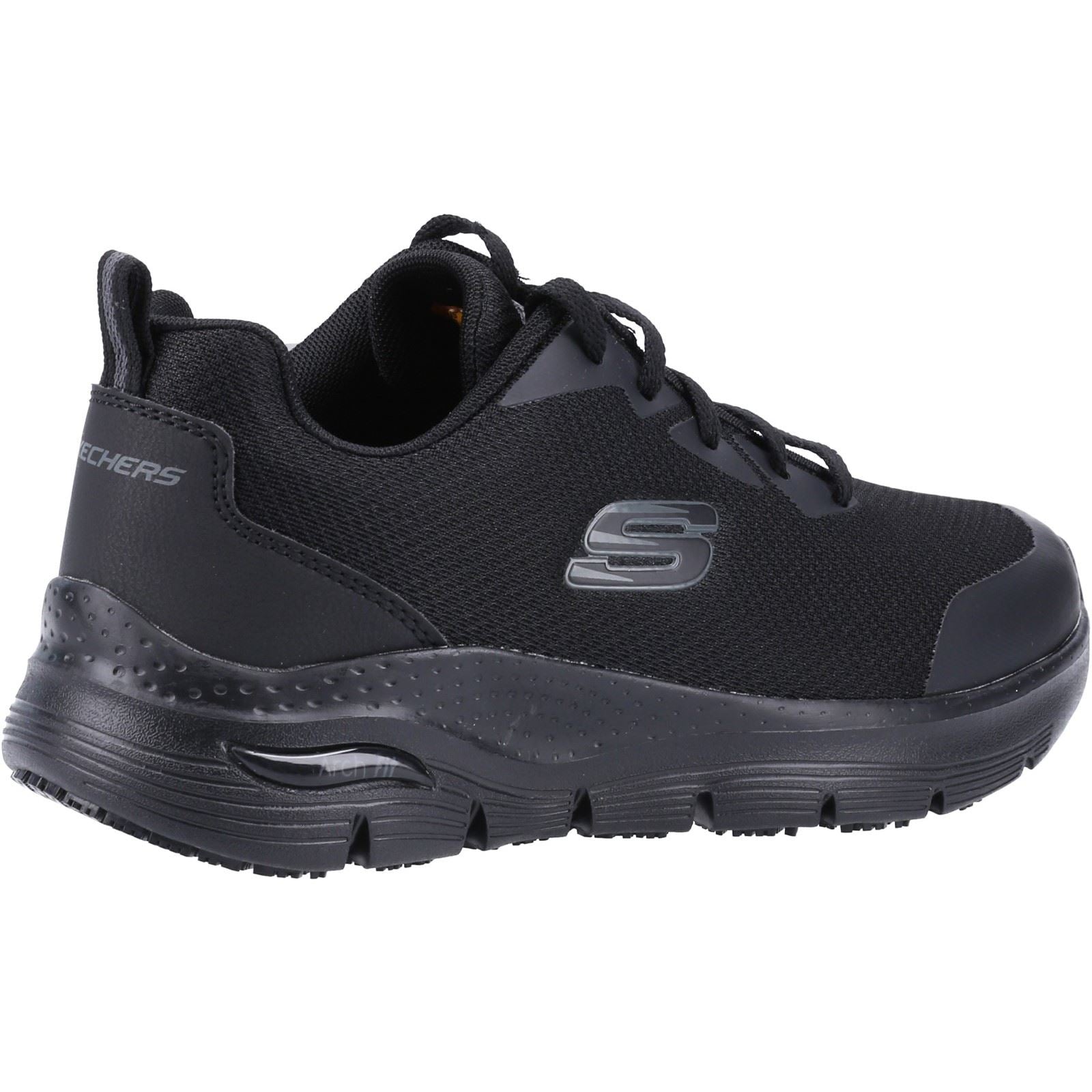 Skechers Workwear Arch Fit Sr Baskets De Sécurité Noires En Polyester Pour Femmes